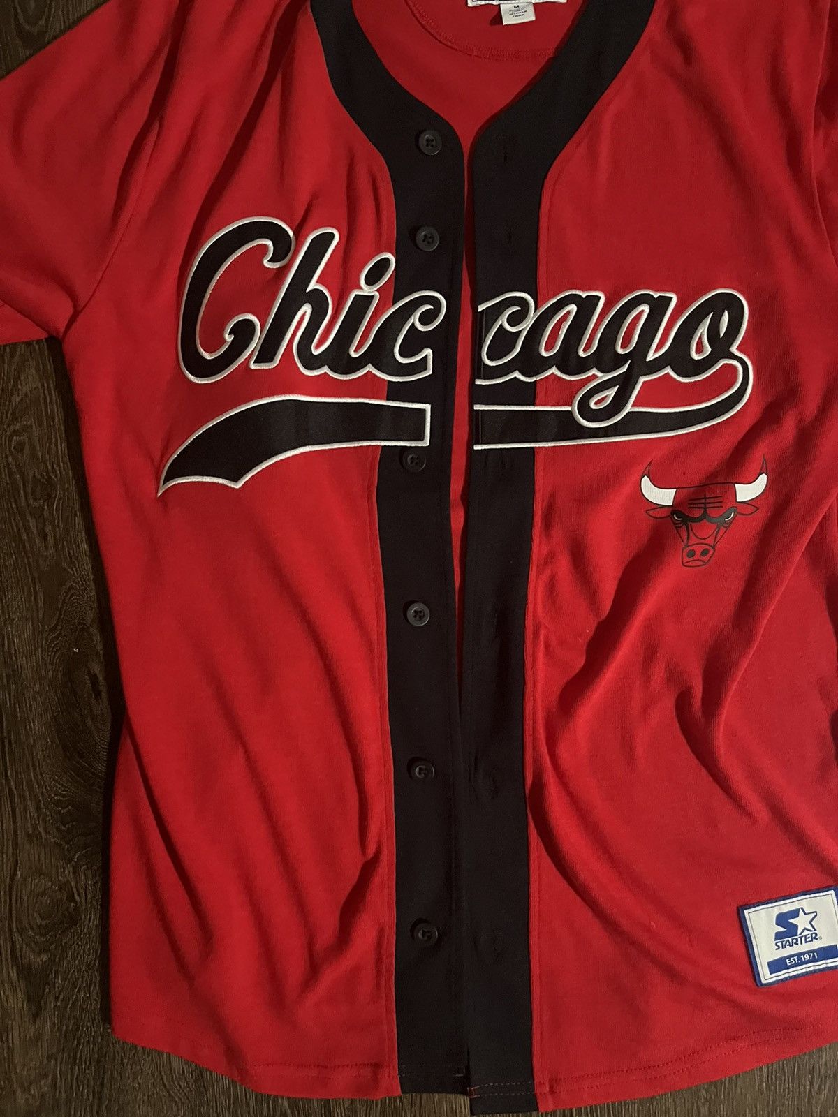 Starter Chicago Bulls Basketball Team Button Up Shirt Size Medium Size US M / EU 48-50 / 2 - 2 Thumbnail