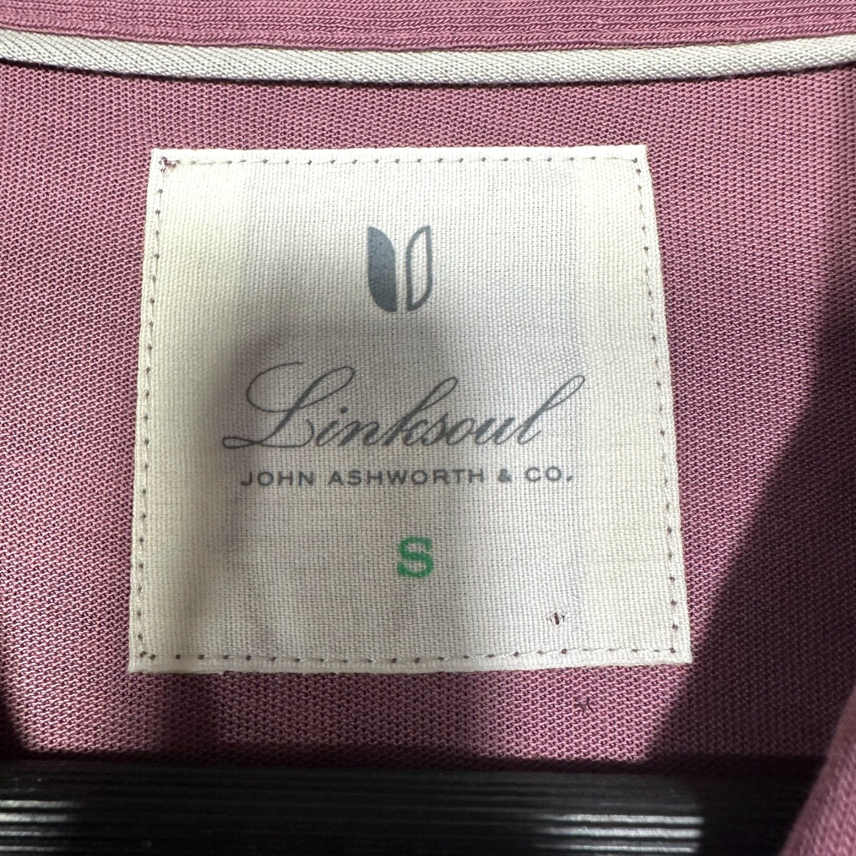 Vintage Linksoul Polo Shirt Mens S Long Sleeve Mauve Pink Knit Split Hem Roll Tab Shirt Mens S Pink Knit Polo Size US S / EU 44-46 / 1 - 5 Thumbnail