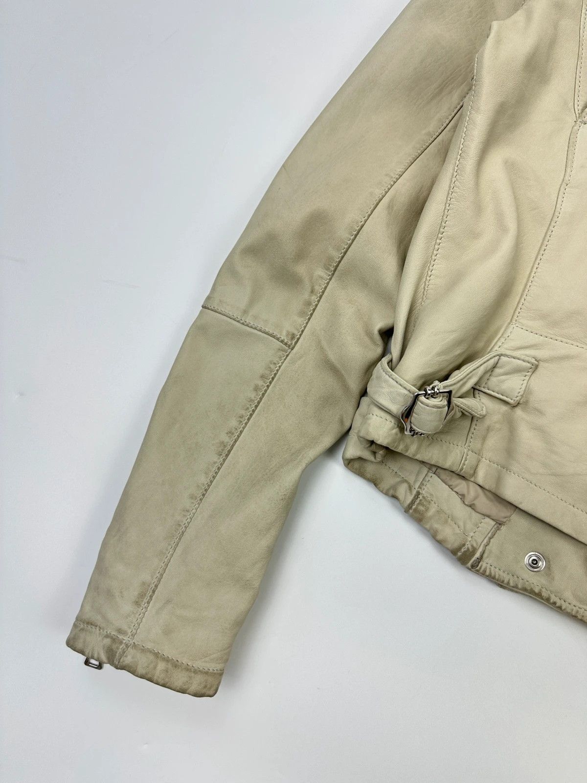 Prada Prada Sport FW02 Beige Perfecto Leather Multi Pocket Jacket Size M / US 6-8 / IT 42-44 - 8 Thumbnail