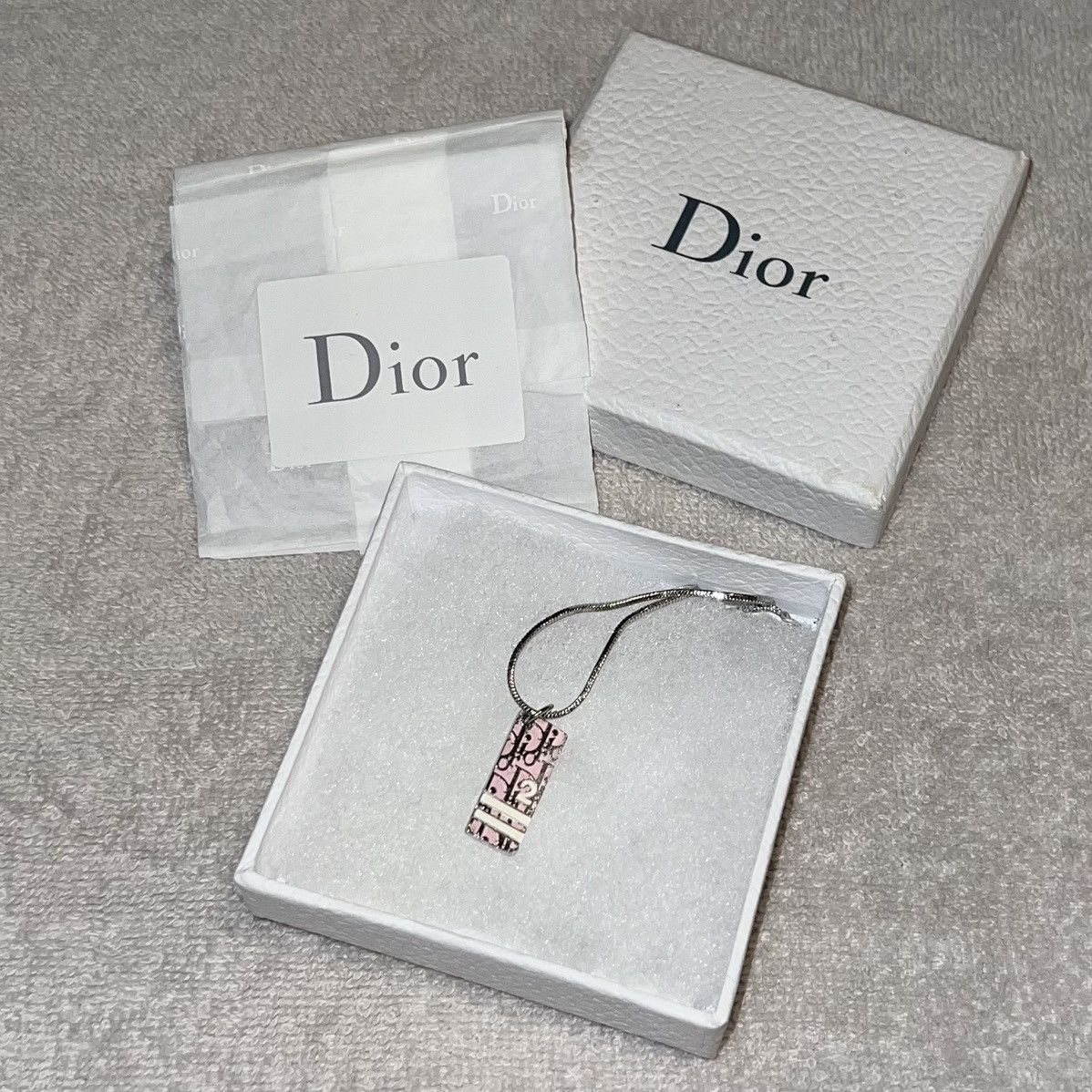 Dior Y2K 2000s VINTAGE PINK DIOR TROTTER NECKLACE Size ONE SIZE - 1 Thumbnail