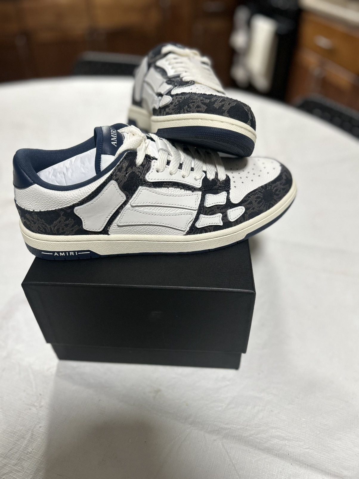 Amiri low top skel “midnight indigo”