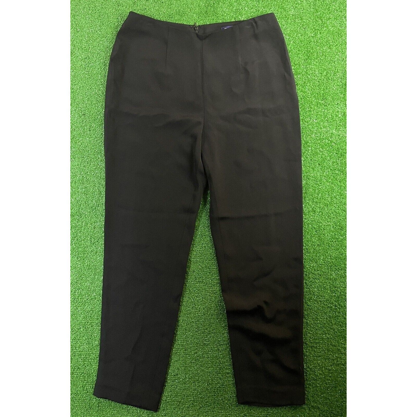 Ralph Lauren Vintage Ralph Lauren Purple Label Silk 8 Black 27 Pants USA Size 30" / US 8 / IT 44 - 2 Thumbnail