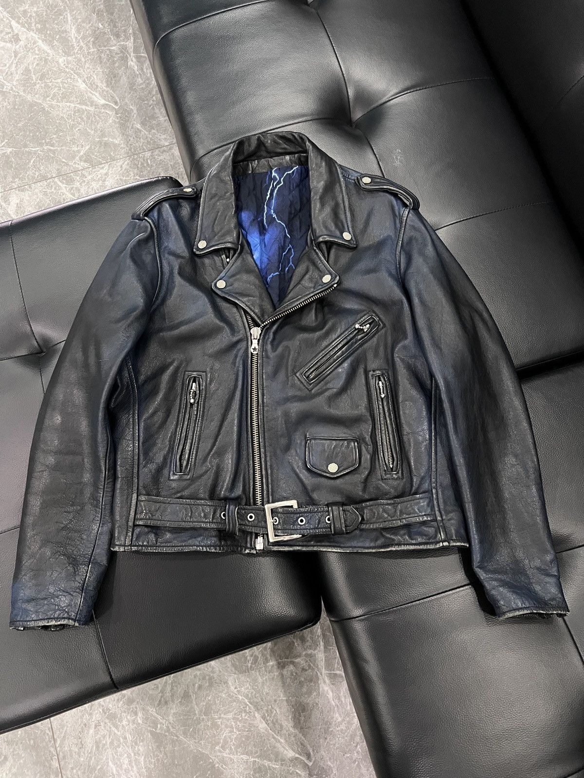 PHENOMENON Phenomenon AW11 Lightning Lining Rider Jacket Size US XXS / EU 40 - 1 Thumbnail