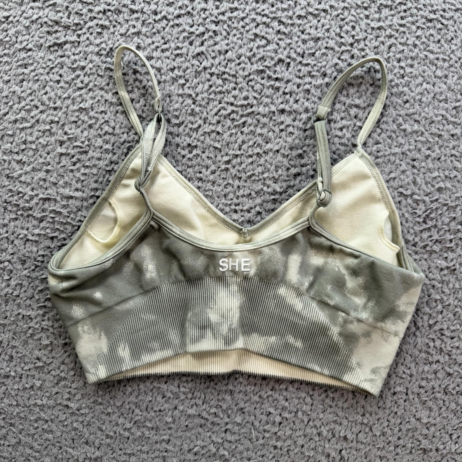 Darc Sport Darc Sport Wolves SHE Seamless Sports Bra Khaki Gray Tie Dye Size ONE SIZE - 2 Thumbnail