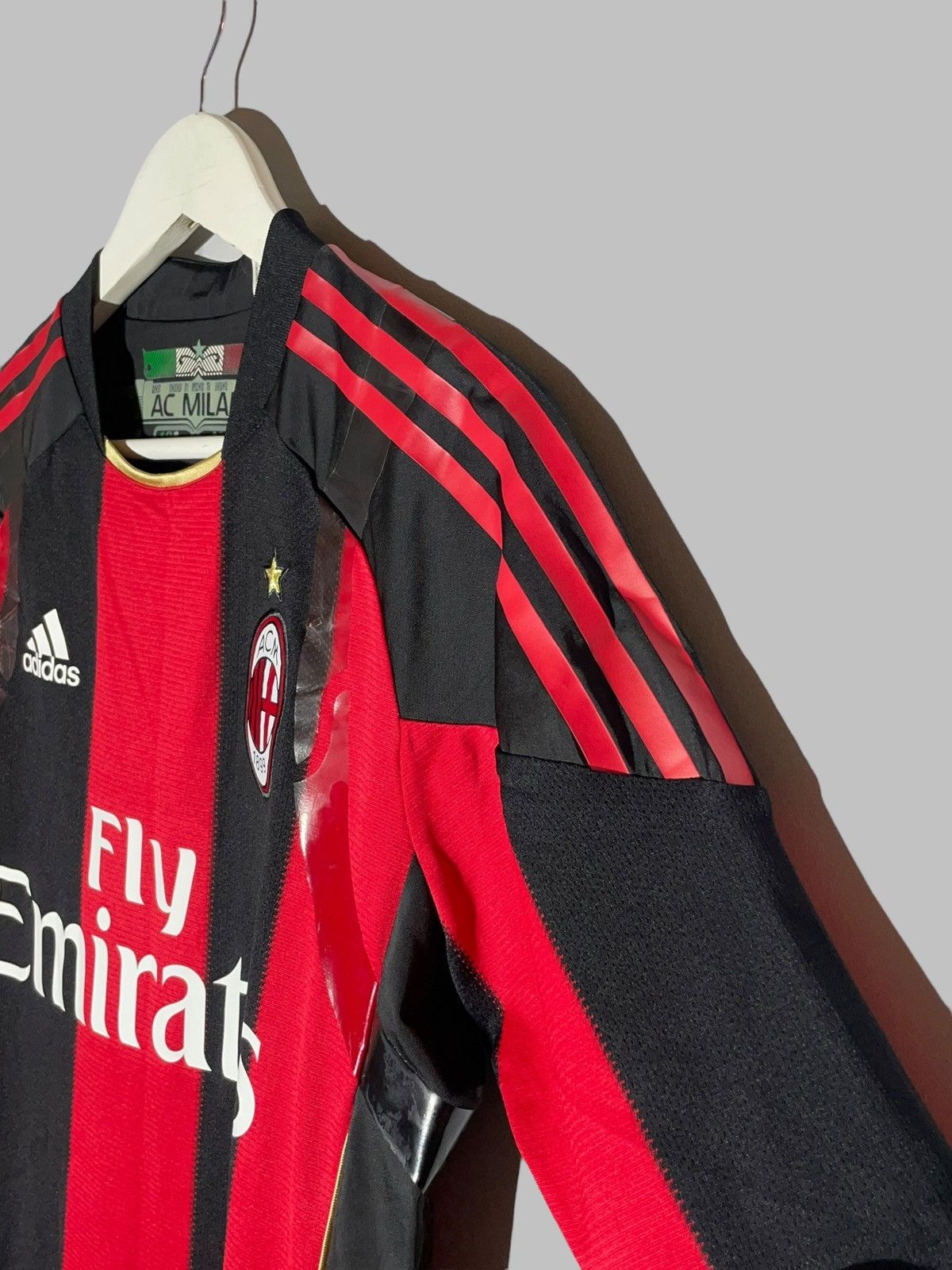 Adidas AC Milan Adidas Techfit 2010/11 Football Shirt Player Issue Size US L / EU 52-54 / 3 - 5 Thumbnail