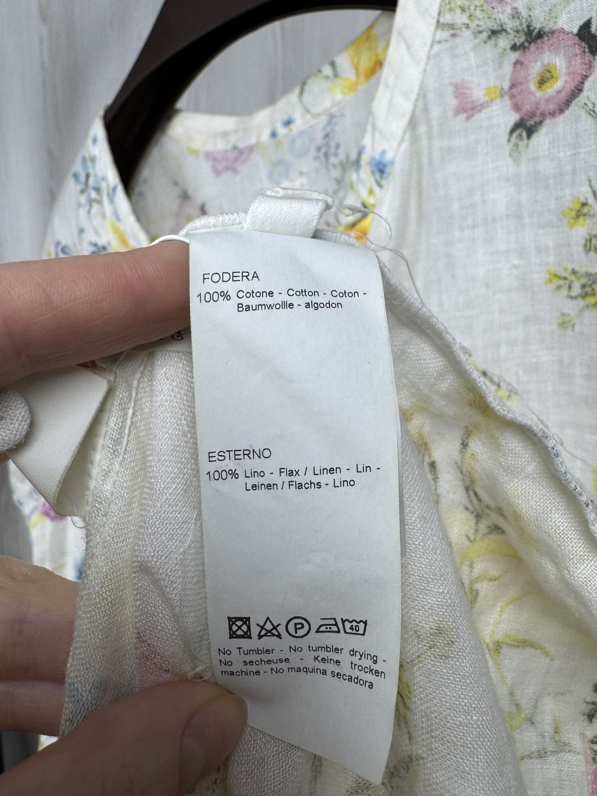 120% Lino 120% Lino Flax Linen floral flower pattern midi dress Size M / US 6-8 / IT 42-44 - 12 Thumbnail