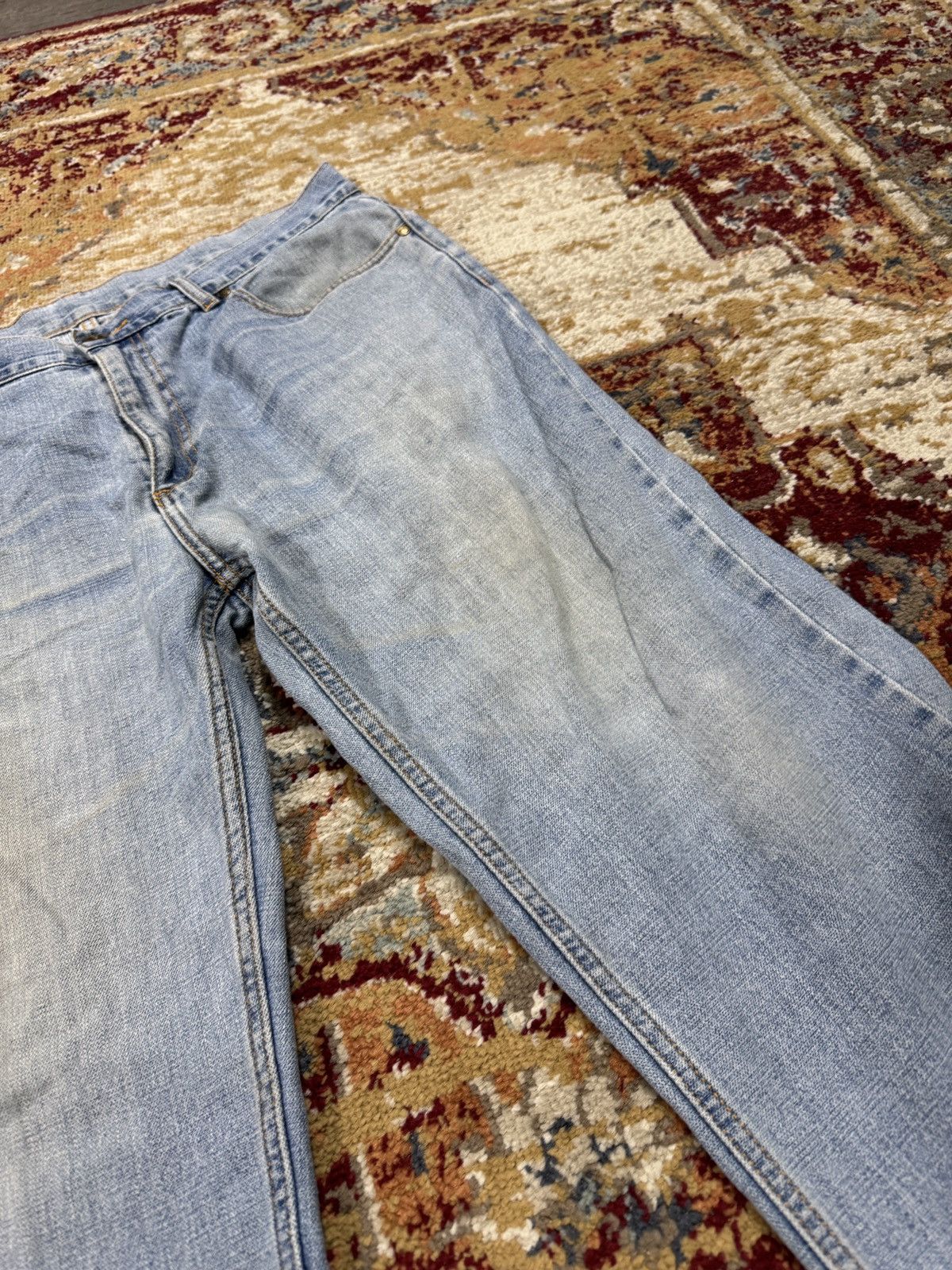 Vintage ᶠᵃⁿᶜʸᵍᵘʸ Vintage Baggy Washed Denim Jeans Wide leg Y2K Size US 36 / EU 52 - 4 Thumbnail