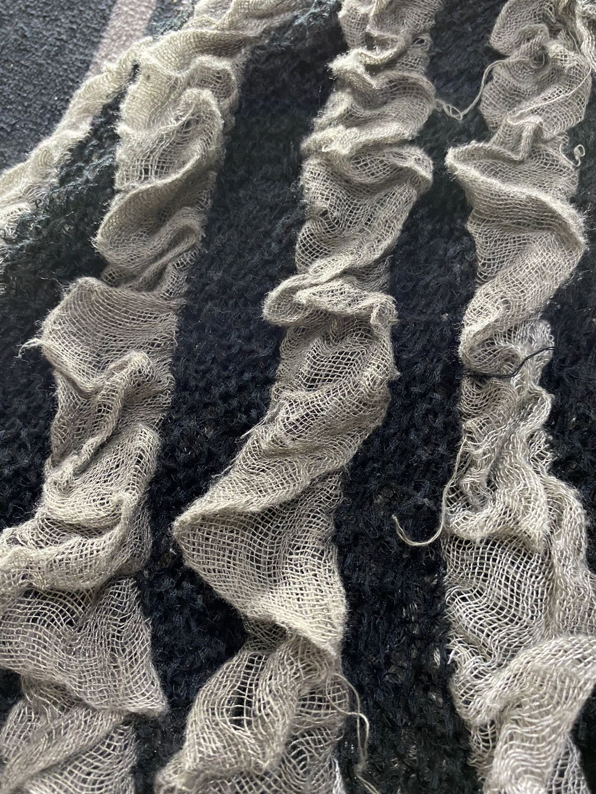 If Six Was Nine × Japanese Brand × Le Grande Bleu (L.G.B.) Japanese unknwn distressed scarves Size ONE SIZE - 5 Thumbnail