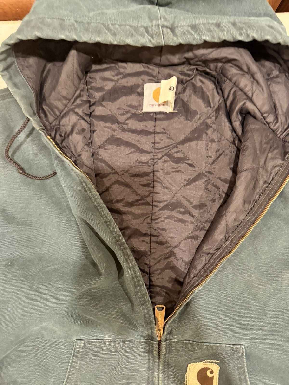 Carhartt Vintage Carhartt Jacket Hooded Green JQ243 Size US XL / EU 56 / 4 - 17 Thumbnail