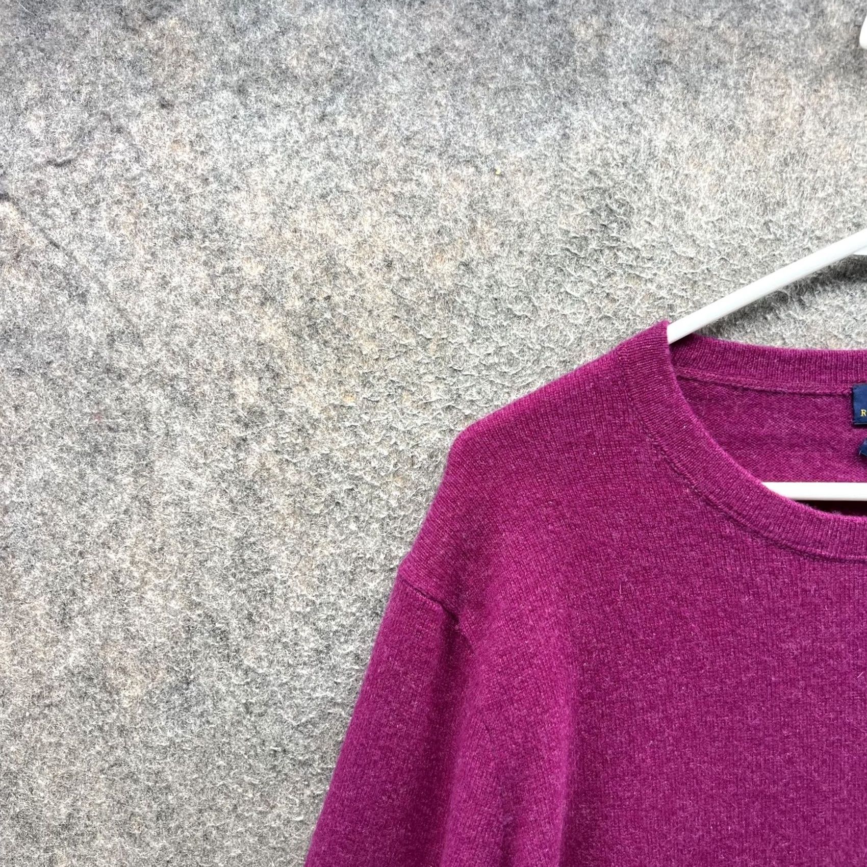 Polo Ralph Lauren Polo Ralph Lauren Sweater Womens XL Purple Cashmere Crewneck Pullover Knit Size XL / US 12-14 / IT 48-50 - 7 Thumbnail