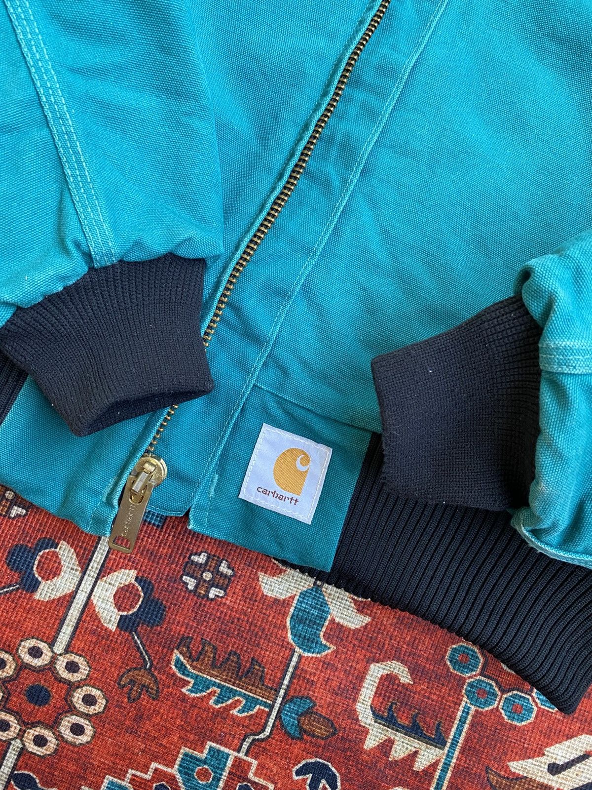 Carhartt SOLD OUT Vintage Carhartt Santa fe JQ2132 AQUA Western Size US L / EU 52-54 / 3 - 9 Thumbnail