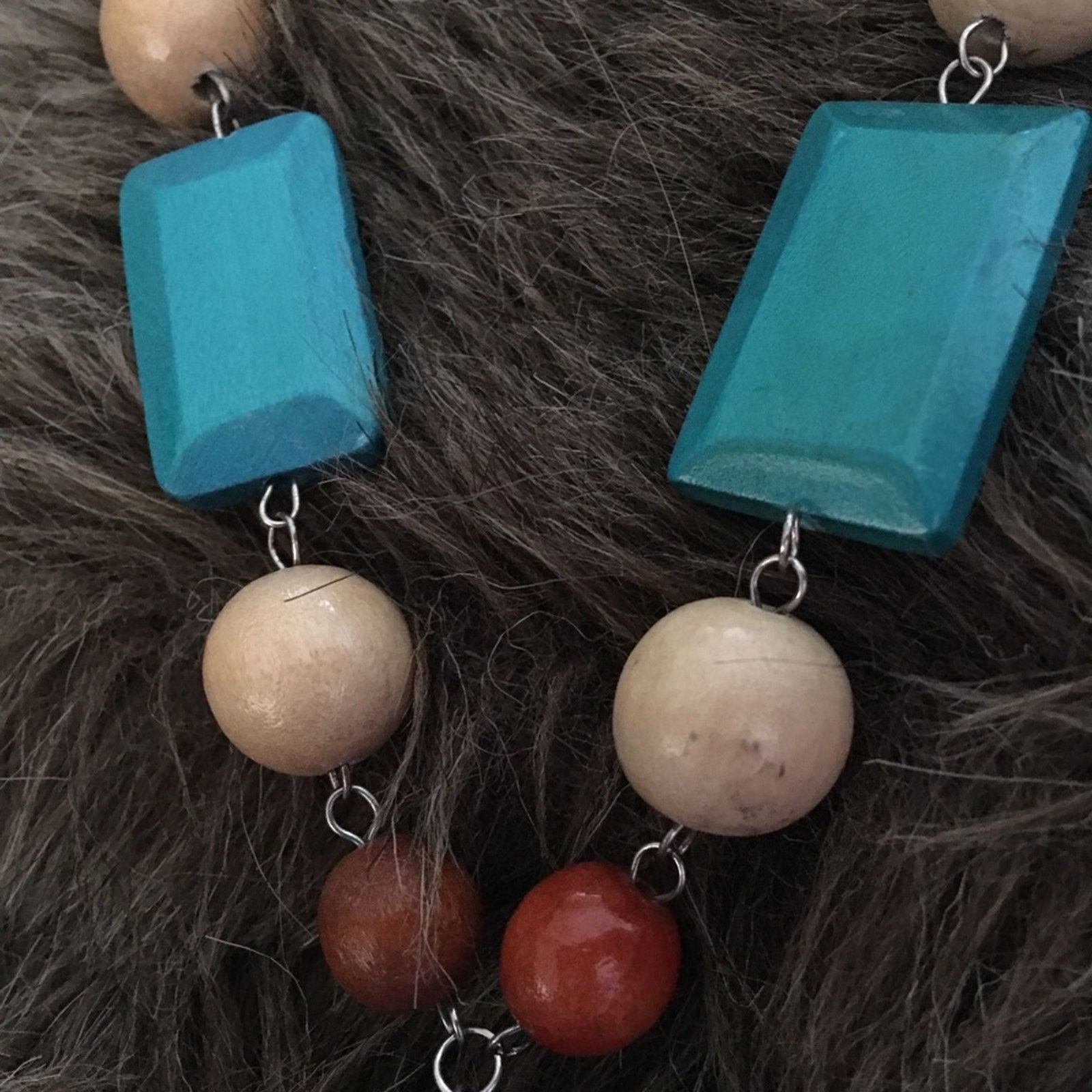 Jewelry Multi tone wood bead cord necklace Size ONE SIZE - 7 Thumbnail