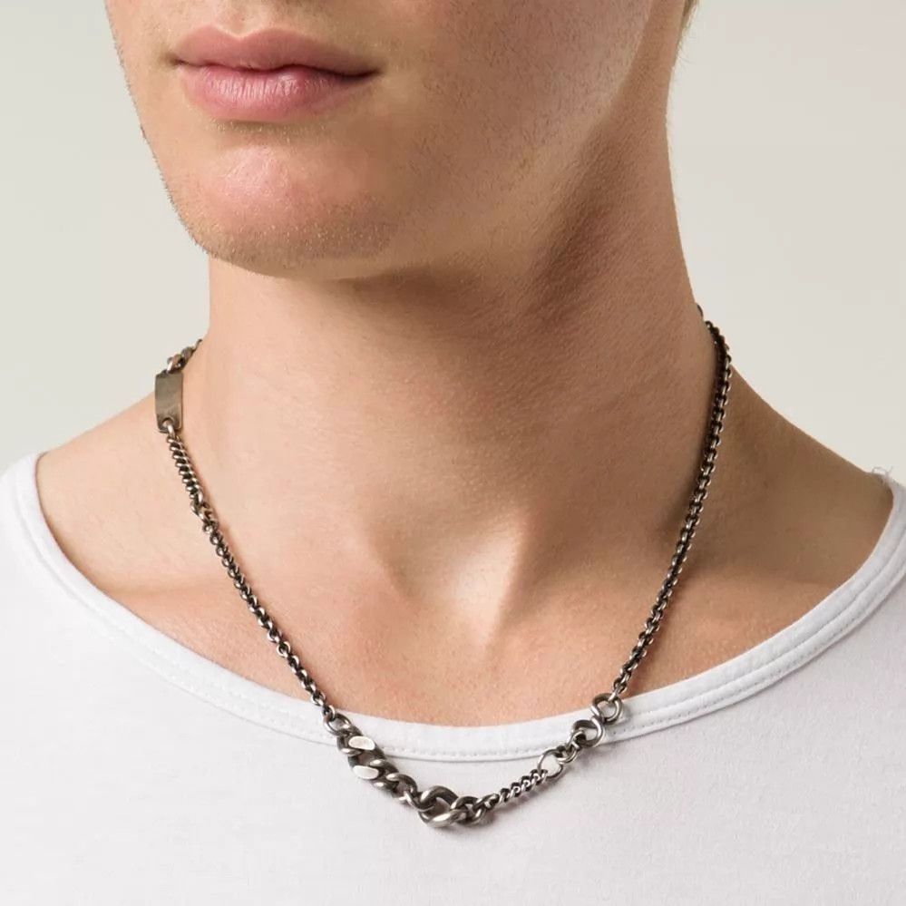 Werkstatt Munchen Werkstatt Munchen M3920 Vintage Heavy Mix Chain Necklace Size ONE SIZE - 6 Thumbnail