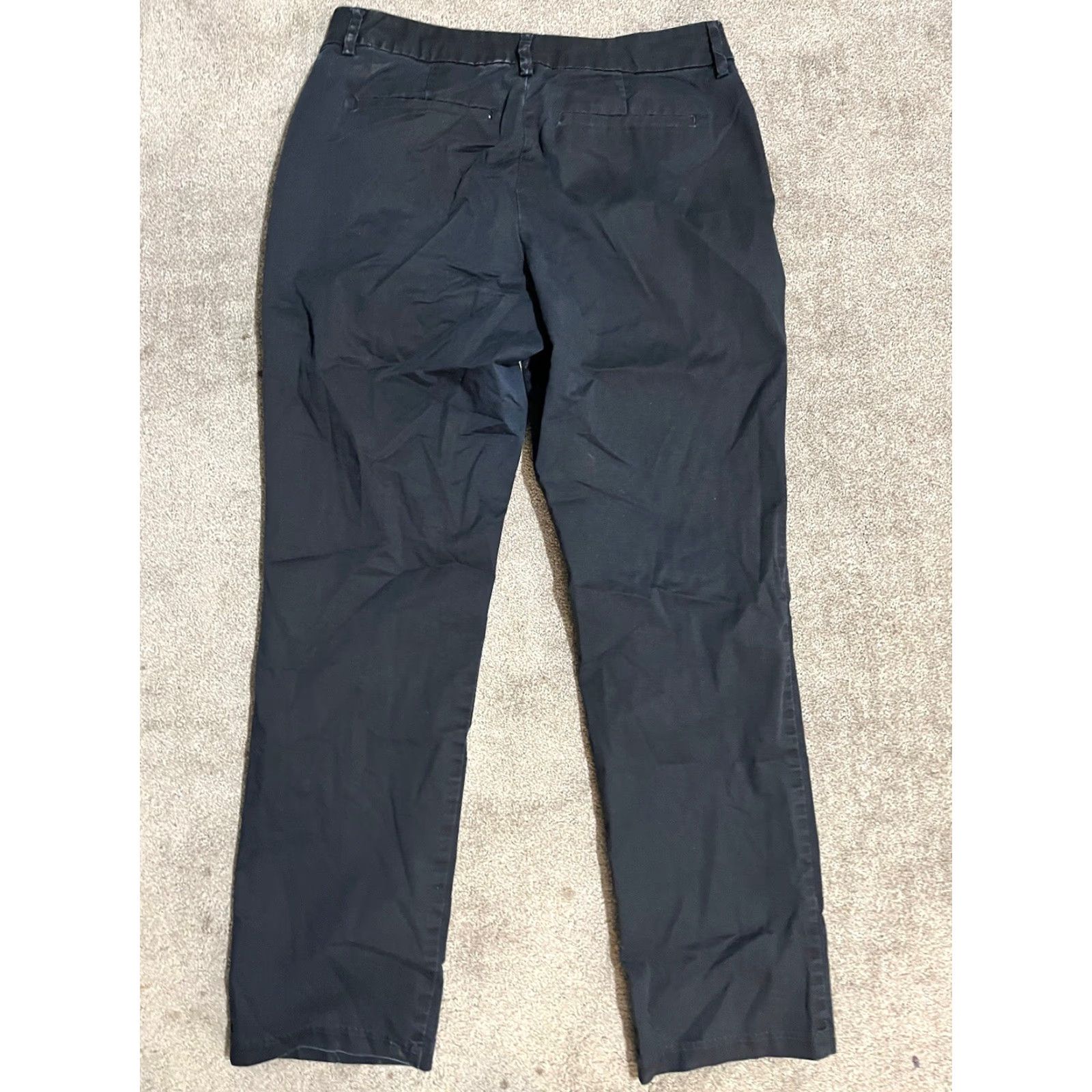 Lee LEE Women's Pant Straight Khaki All Day Mid Rise 10 Black Size 32" / US 10 / IT 46 - 3 Thumbnail