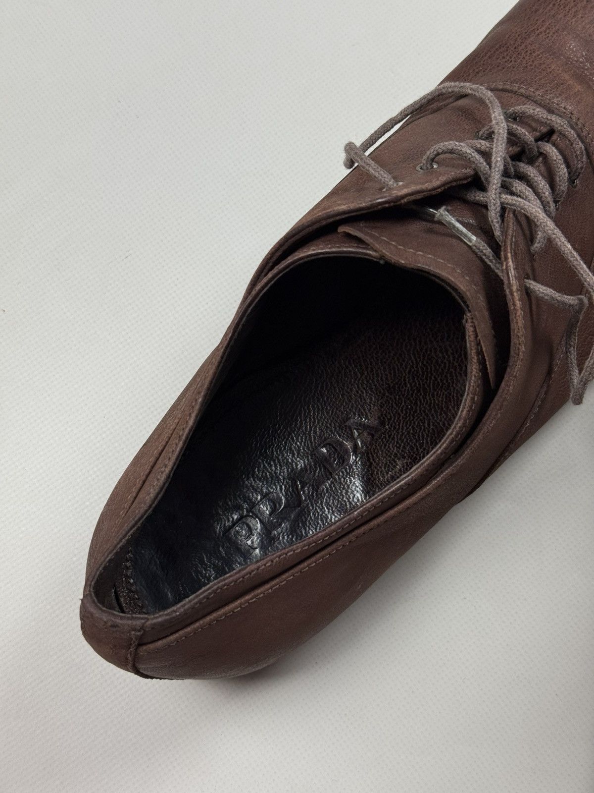 Prada Prada Men’s Leather Lace Up Formal Oxford Shoes Size US 10.5 / EU 43-44 - 25 Thumbnail
