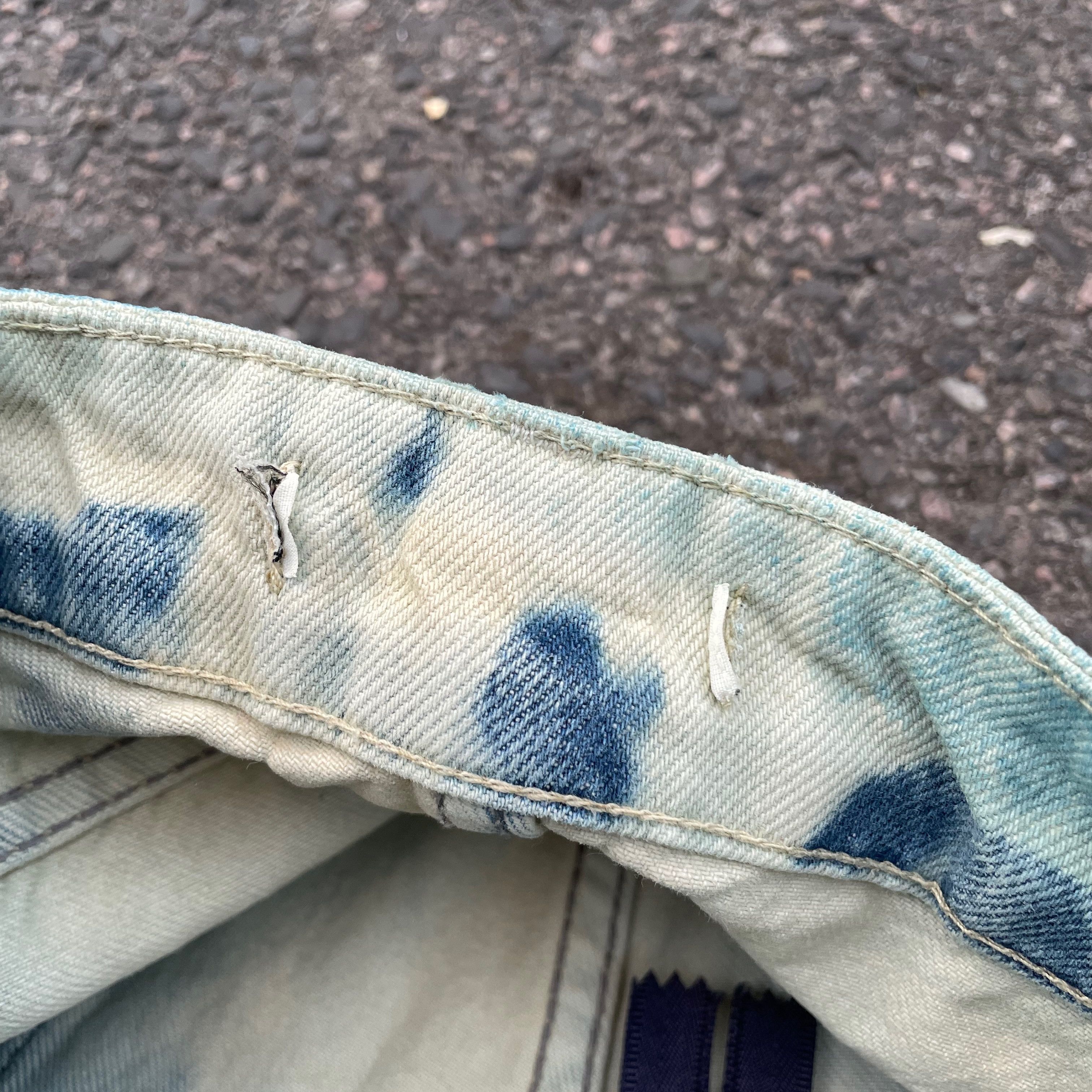 Other Custom Jeans Blue Bleached Denim Japanese Style Y2K Pants Size US 30 / EU 46 - 7 Thumbnail