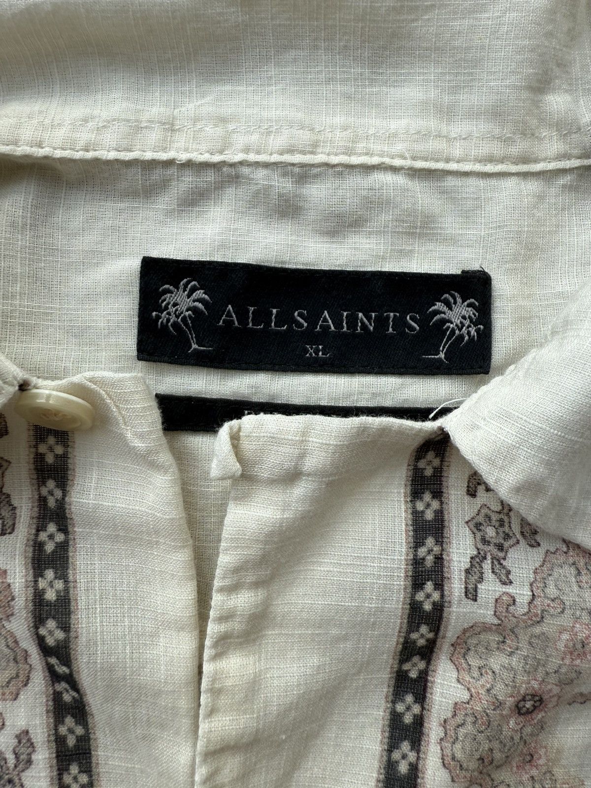 Allsaints Allsaints - Button Up Linen Shirt Size US XL / EU 56 / 4 - 3 Thumbnail