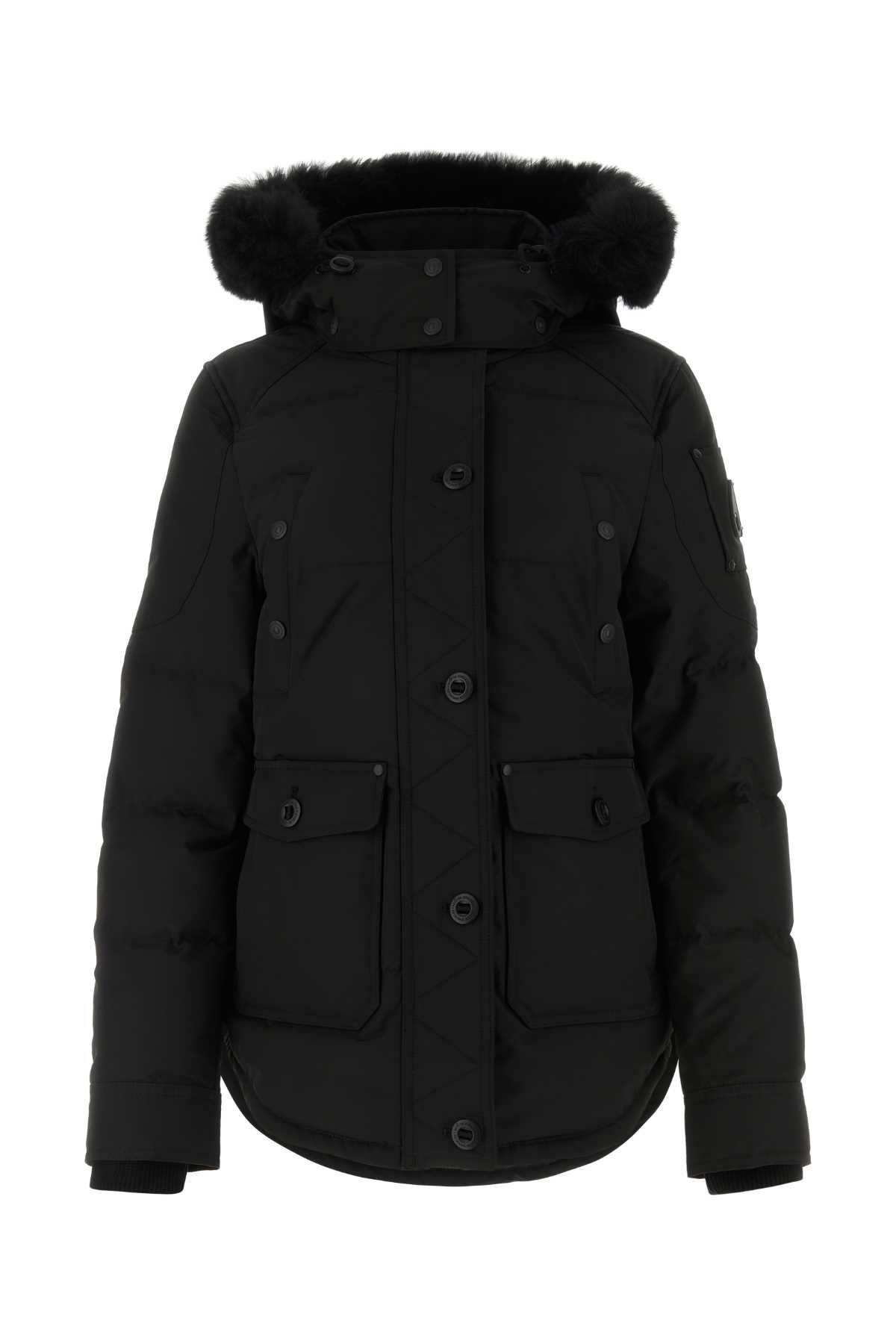 Moose Knuckles Black Polyester Down Jacket | Grailed