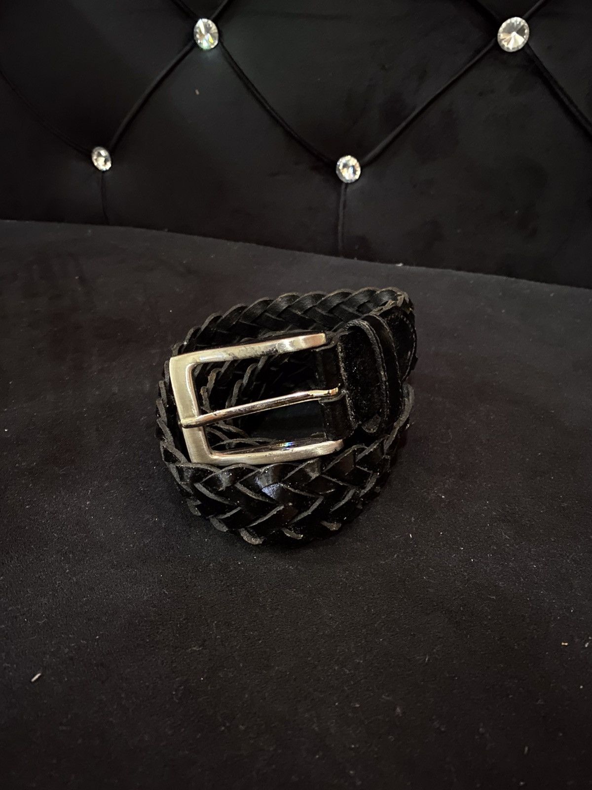 Leather Japanese Brand Braided Leather Buckle Belt Size ONE SIZE - 2 Thumbnail