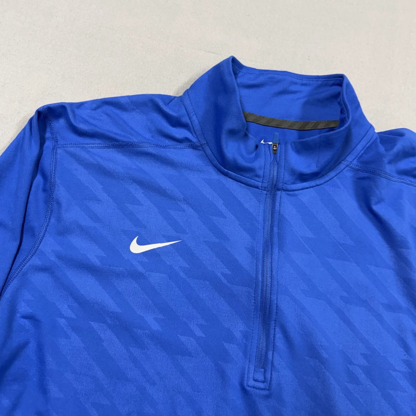 Nike Nike Pullover Mens XL Blue Dri-FIT 1/4 Zip Long Sleeve Running Top Size US XL / EU 56 / 4 - 3 Thumbnail