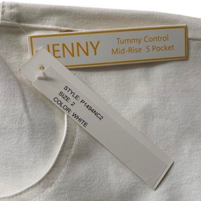 Other JENNY Women's Sz XS Capri Jeans White Tummy Control Mid-Rise Size 28" / US 6 / IT 42 - 6 Thumbnail