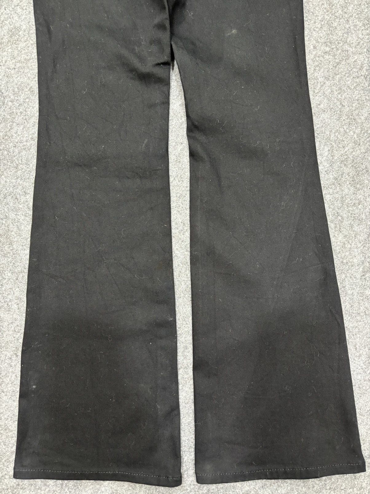 GU 💥Flare💥Japanese Brand GU Superblack Elastic Denim F693 Size US 26 / EU 42 - 12 Thumbnail