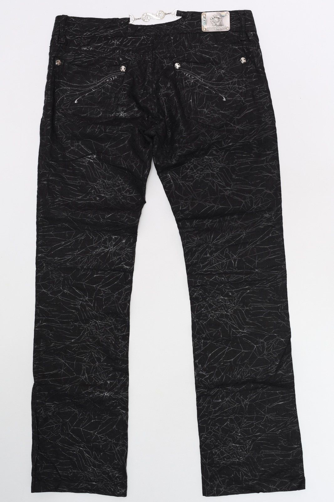 Roberto Cavalli Roberto Cavalli Vintage Printed Web Pants Black Size 27" / US 4 / IT 40 - 3 Thumbnail