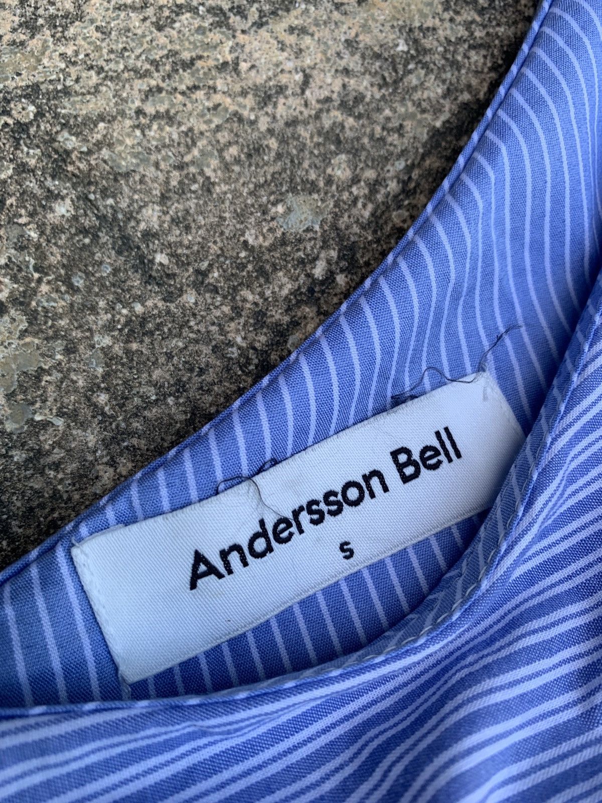 Andersson Bell × Designer Andersson Bell Unbalance Flounce Stripe Blouse Top Size M / US 6-8 / IT 42-44 - 10 Thumbnail