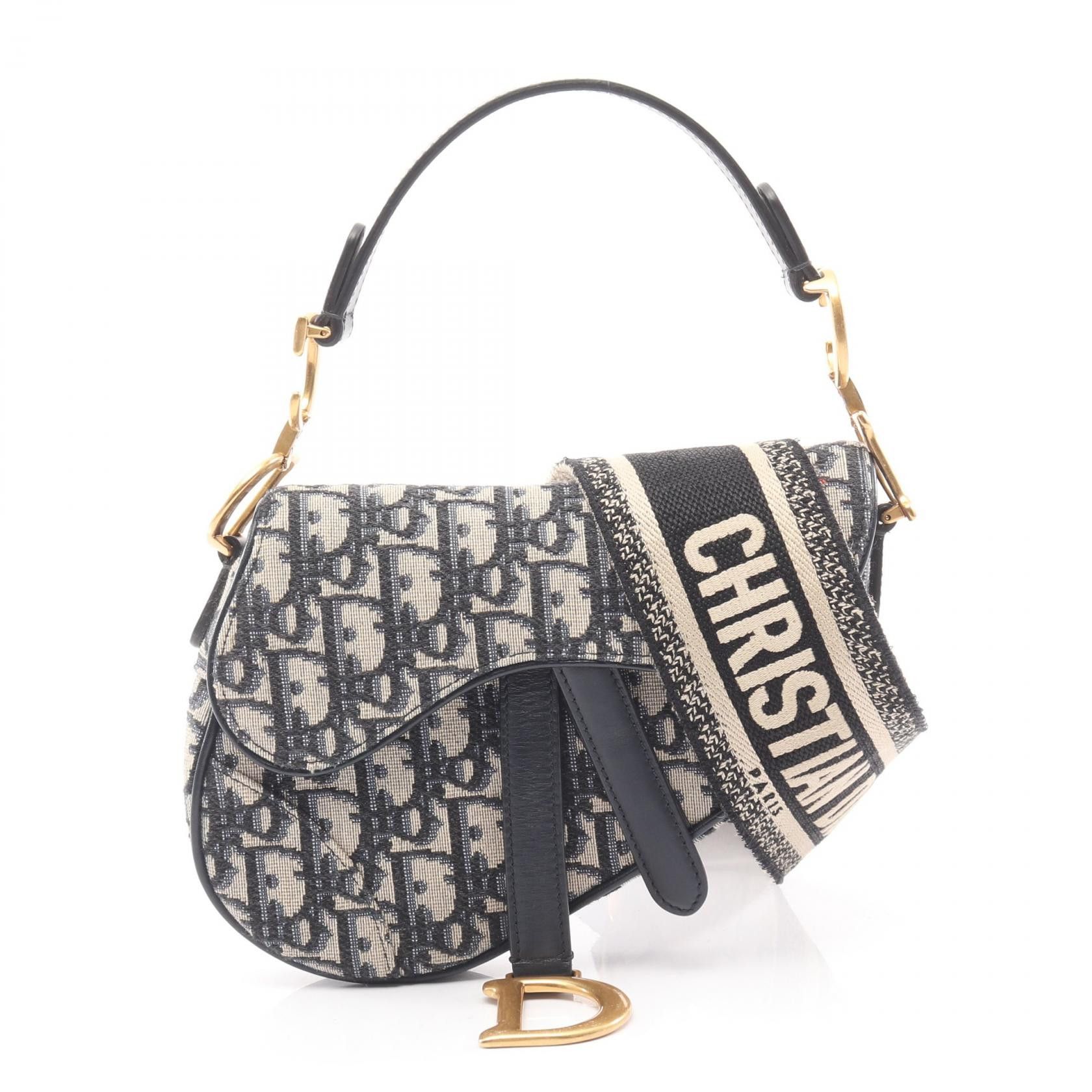 Dior Dior Dior Saddle Mini Oblique Jacquard canvas leather handbag Textile Crossbody Bag DUTY FREE for USA Size ONE SIZE - 1 Thumbnail