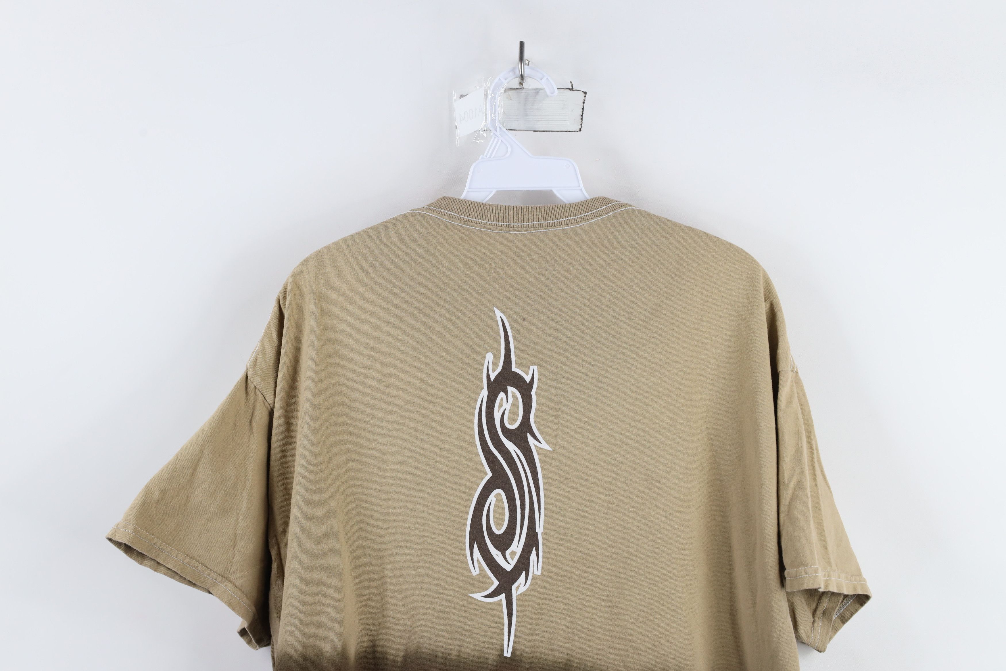 Vintage Retro Y2K Spell Out Pentagram Angel Slipknot Band T-Shirt Size US M / EU 48-50 / 2 - 11 Thumbnail