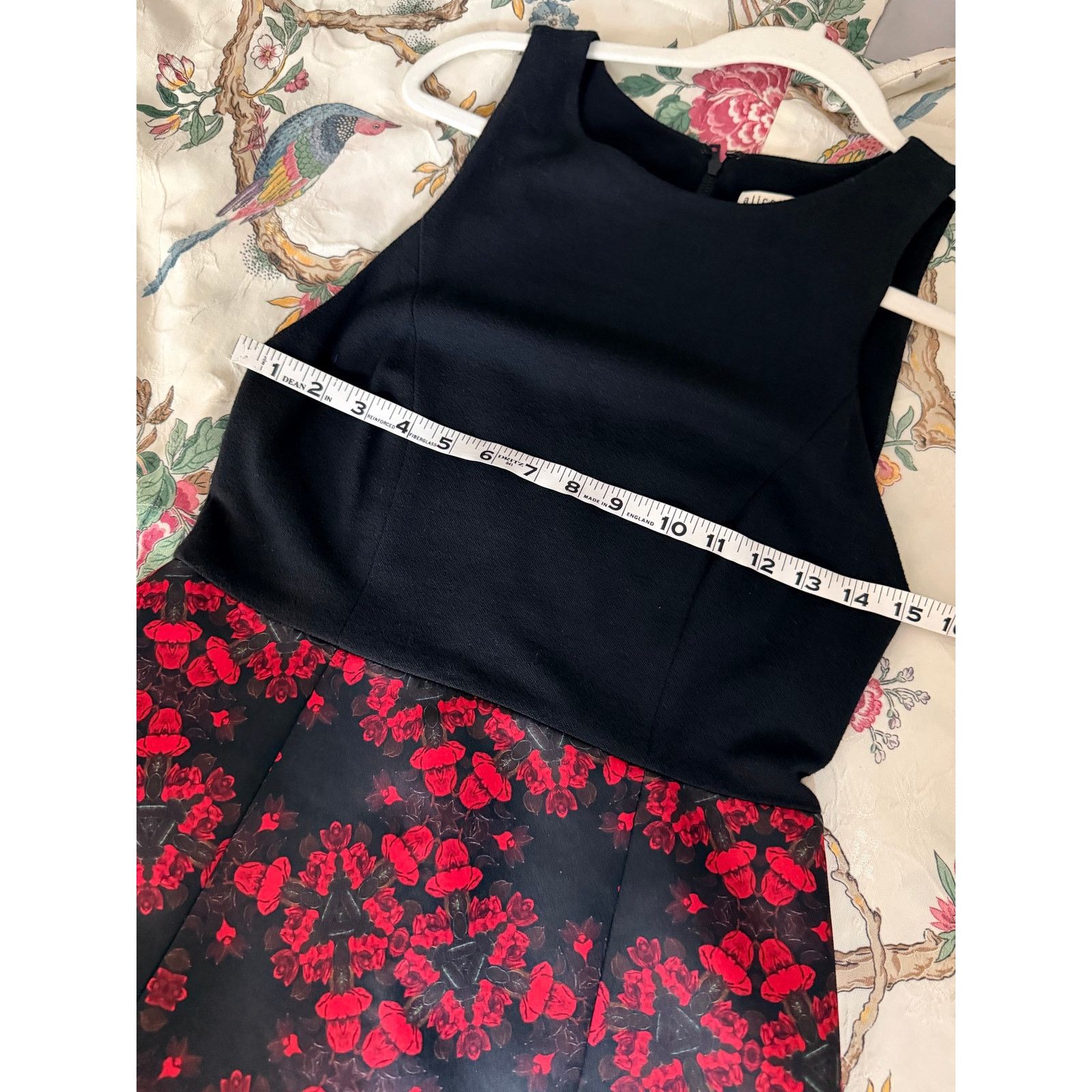 Alice + Olivia 0265 Alice + Olivia Black Red Floral Print Size 2-4 Size XS / US 0-2 / IT 36-38 - 4 Thumbnail