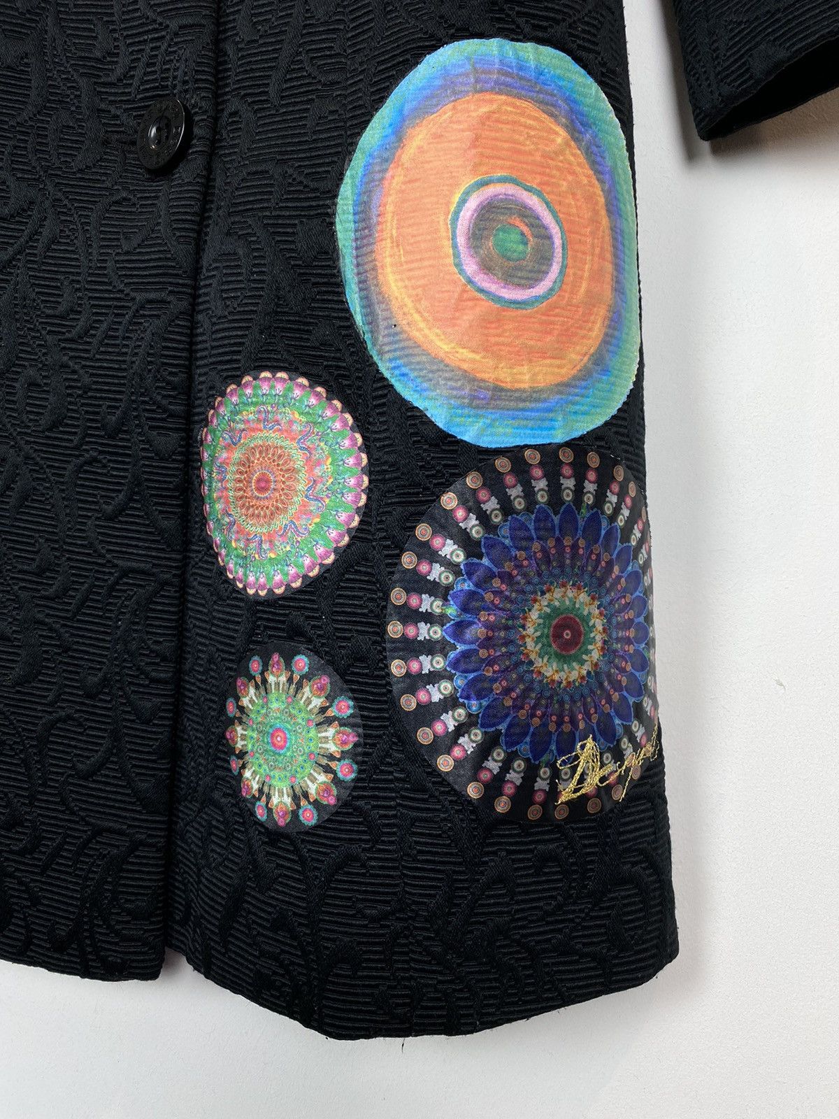 Desigual Desigual Black Pakaian Wanita Button-Through Coat Sz EUR36 Size XS / US 0-2 / IT 36-38 - 5 Thumbnail