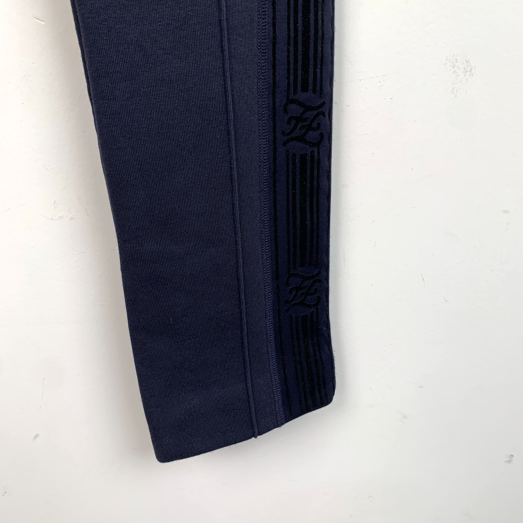 Fendi Fendi Dark Blue Side Logo Striped Fitted Casual Trousers Siz Size 36" / US 14 / IT 50 - 4 Thumbnail