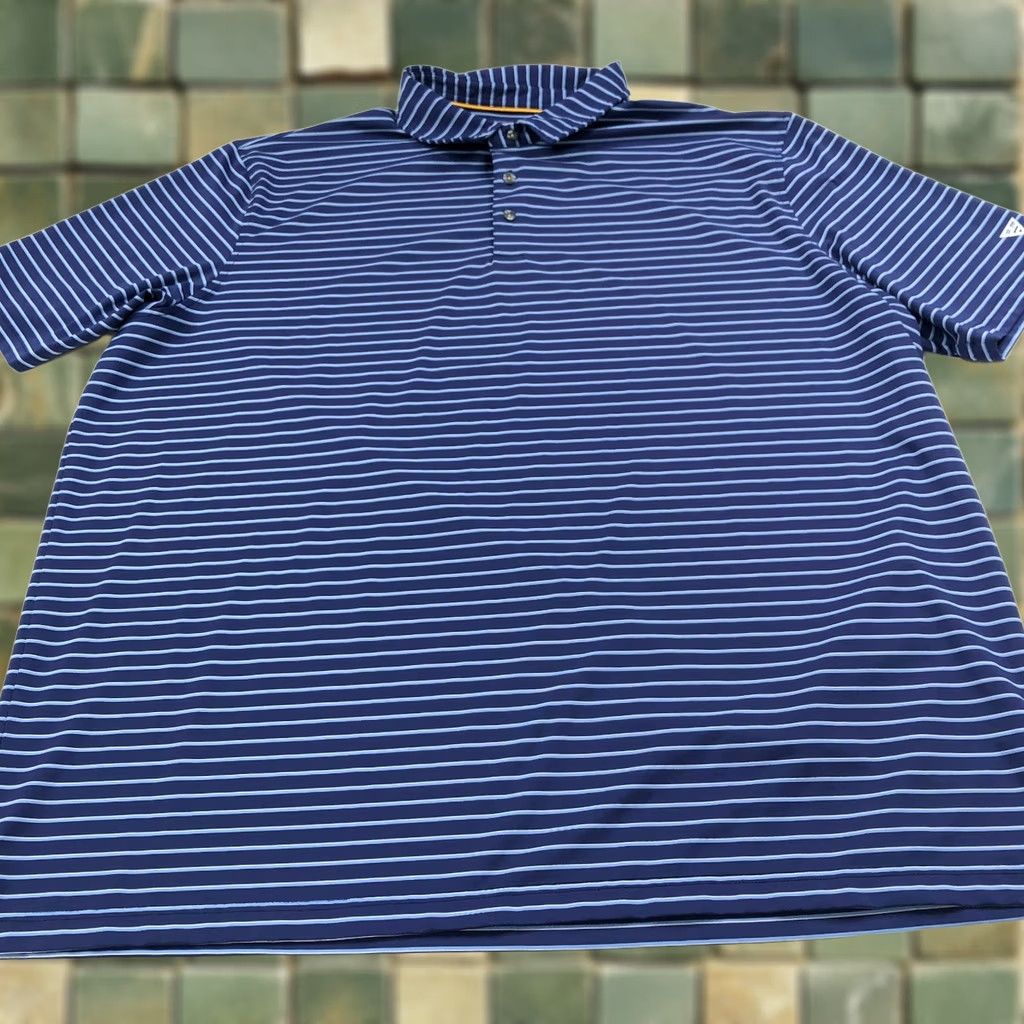 Vintage Maelreg Polo Shirt 3XL Striped Blue Nike? Size US XXL / EU 58 / 5 - 1 Thumbnail