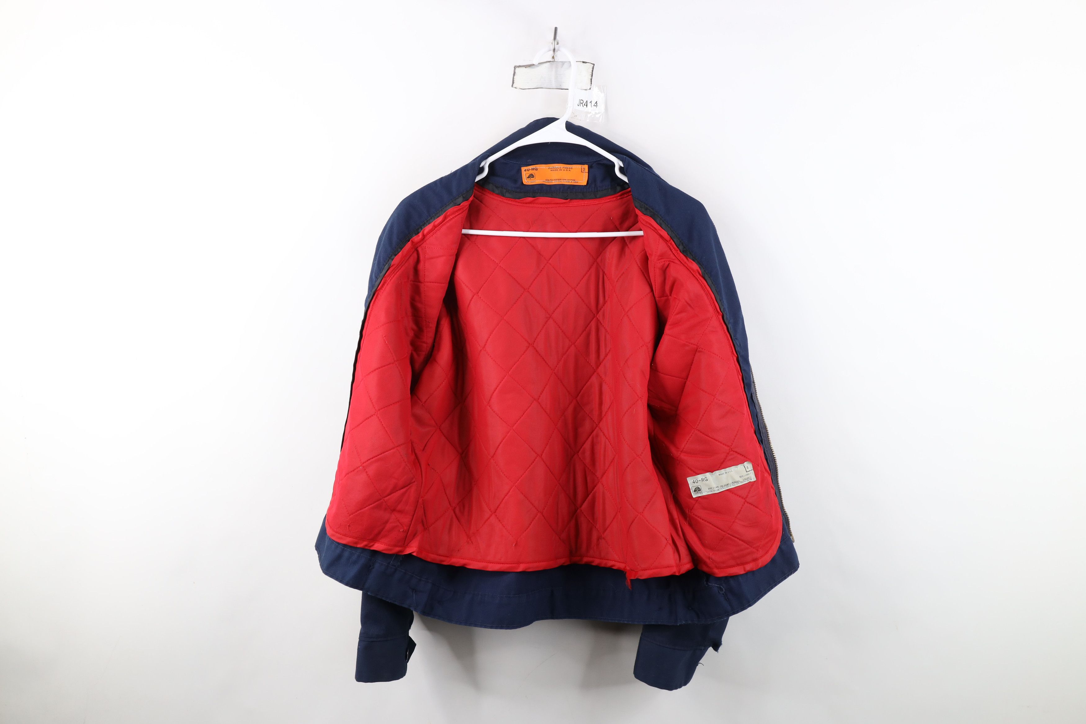 Vintage Vintage 60s 70s Workwear Mechanic Bomber Jacket Blue USA Size US XXL / EU 58 / 5 - 12 Thumbnail