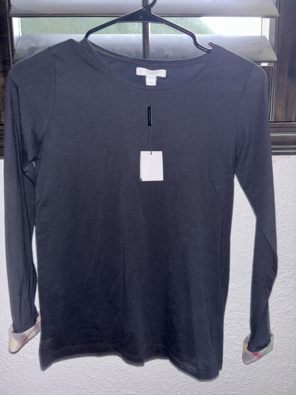 Burberry Burberry black long sleeve shirt Size S / US 4 / IT 40 - 1 Thumbnail