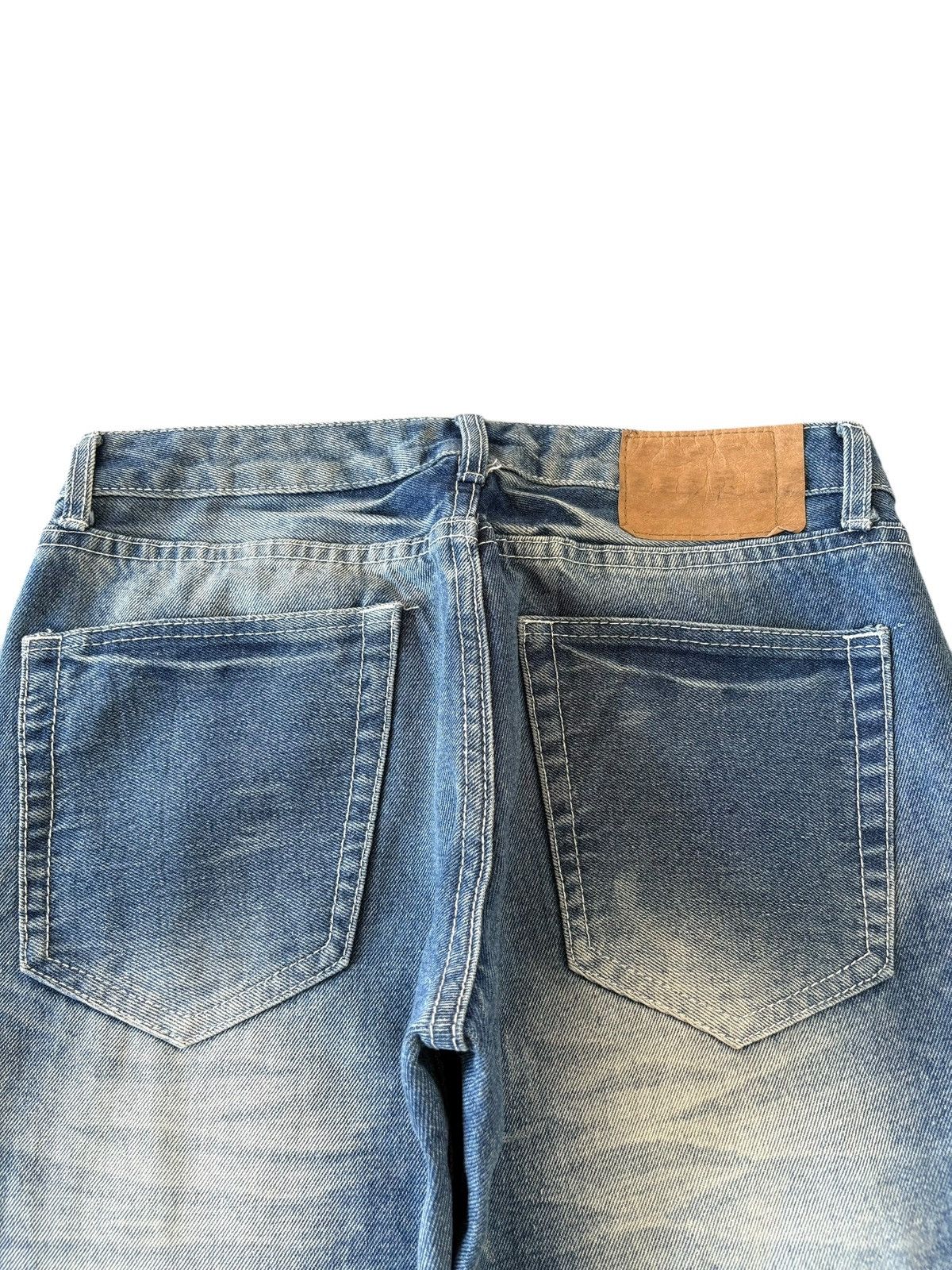 Helmut Lang Vintage Japanese Brand Rusty Stack Wash Distress Loose Jeans Size US 31 - 4 Thumbnail