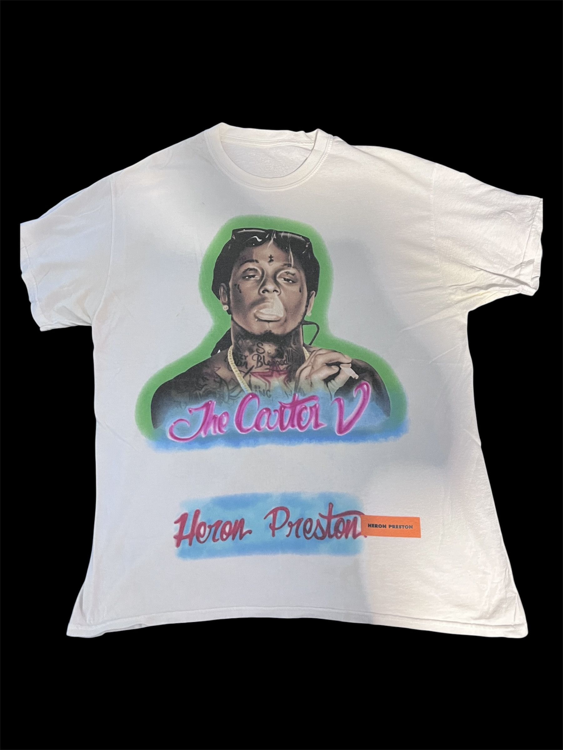 Heron Preston × Lil Wayne Lil Wayne x Heron Preston “The Carter V” Airbrush Tee – Size US L / EU 52-54 / 3 - 1 Thumbnail
