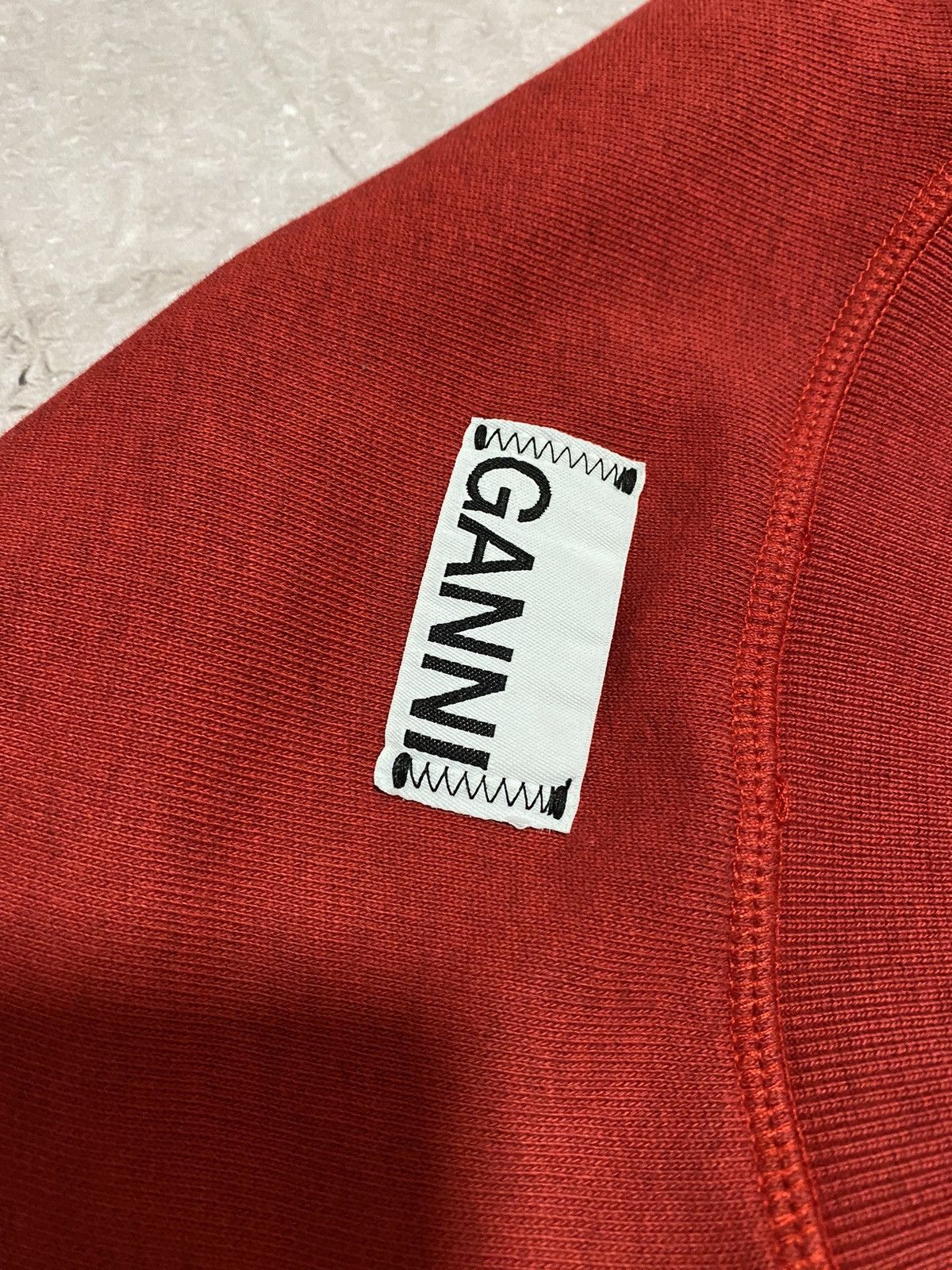 Ganni Rare Ganni Oversized Sleeve Sweashirt Made in Portugal Red Size XS / US 0-2 / IT 36-38 - 16 Thumbnail