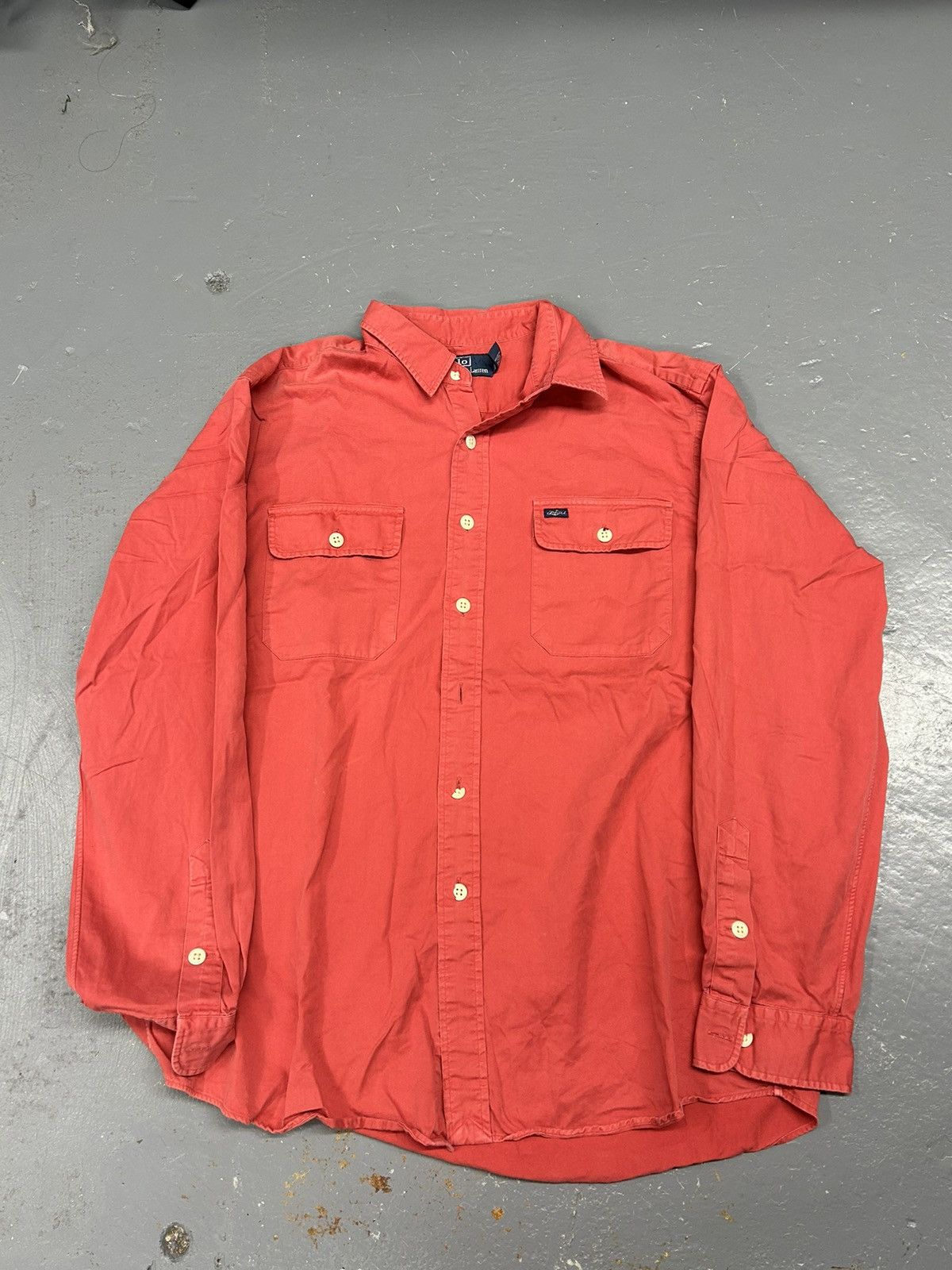 Polo Ralph Lauren × Vintage Crazy Vintage 90s Essential Red Polo Button Up Shirt Size US XL / EU 56 / 4 - 1 Thumbnail
