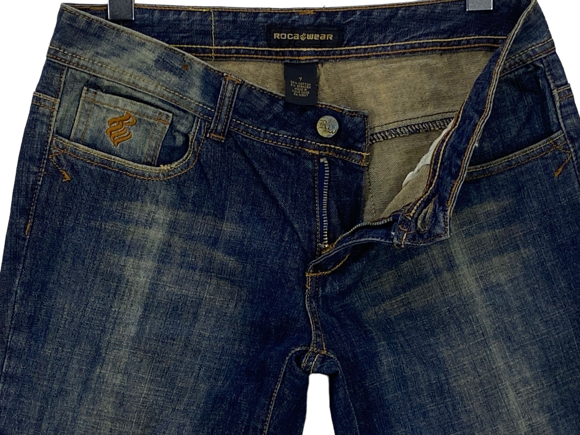 Jay-Z Rocawear Hip Hop Skateboards Flare Jeans Size 28" / US 6 / IT 42 - 7 Thumbnail