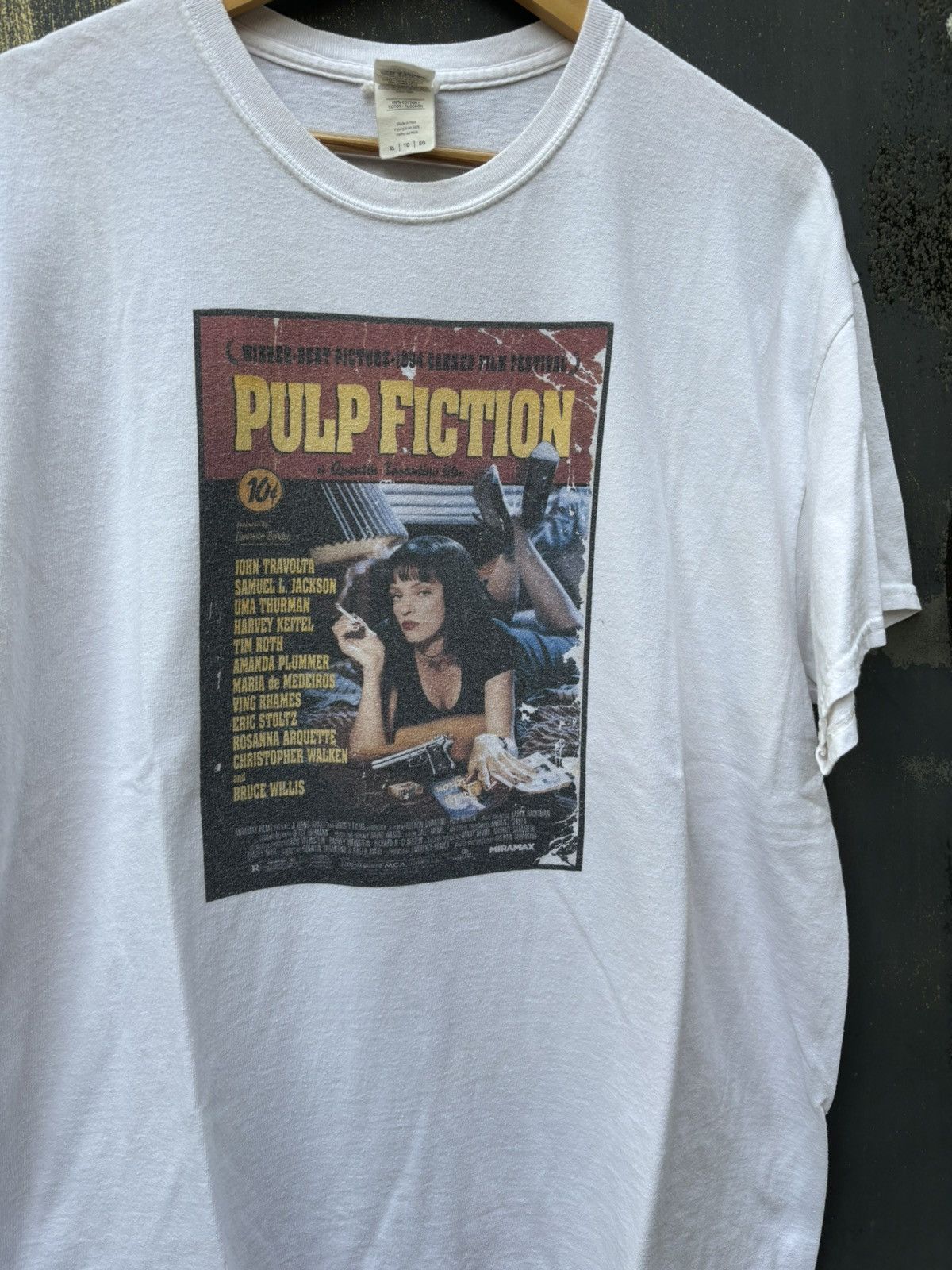Vintage RARE! Vintage 90’s Movie Pulp Fiction Poster Tee Size US XL / EU 56 / 4 - 1 Thumbnail