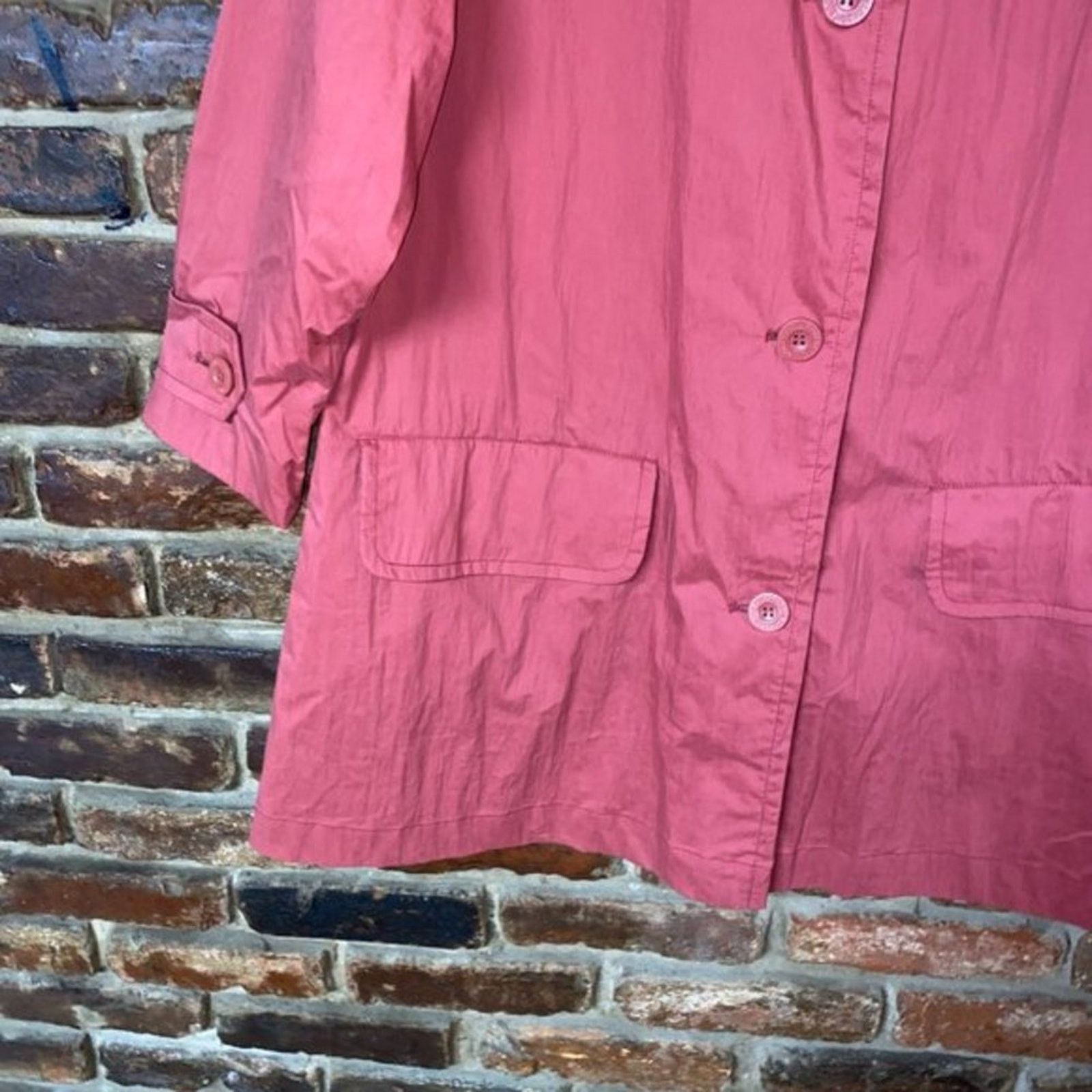 London Fog London Fog Blush Pink Button Down Windbreaker Jacket Small Size S / US 4 / IT 40 - 3 Thumbnail