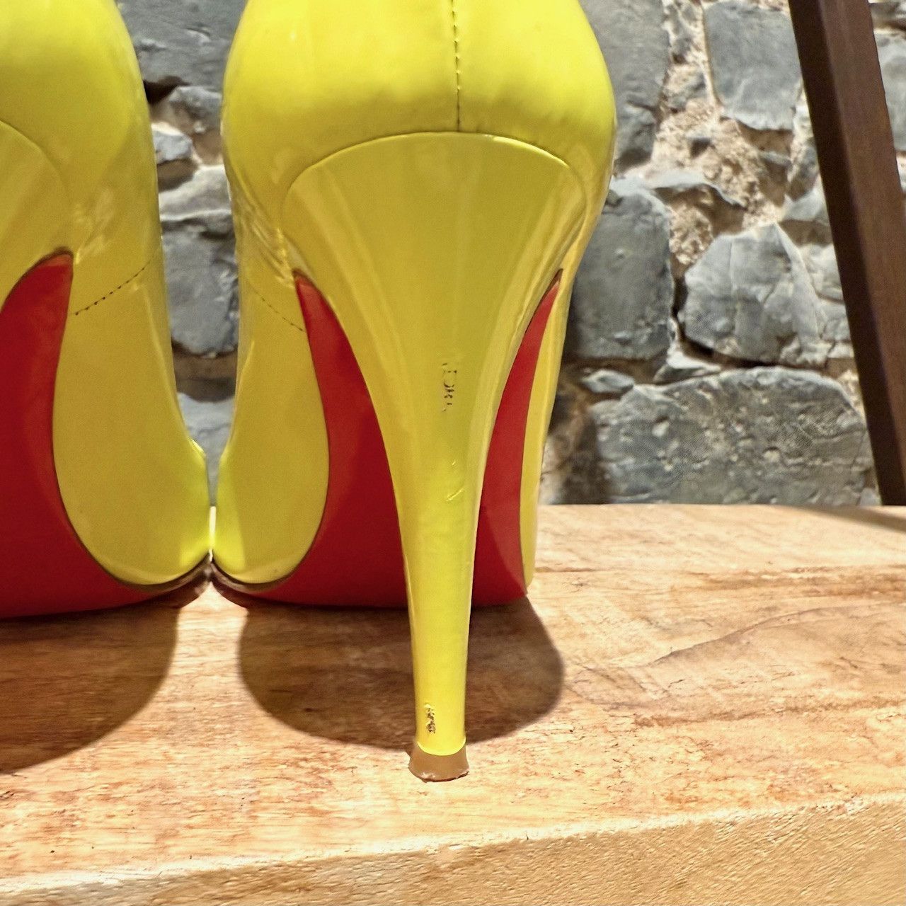 Christian Louboutin Christian Louboutin You You Yellow Patent 100 Pumps Size US 7.5 / IT 37.5 - 7 Thumbnail