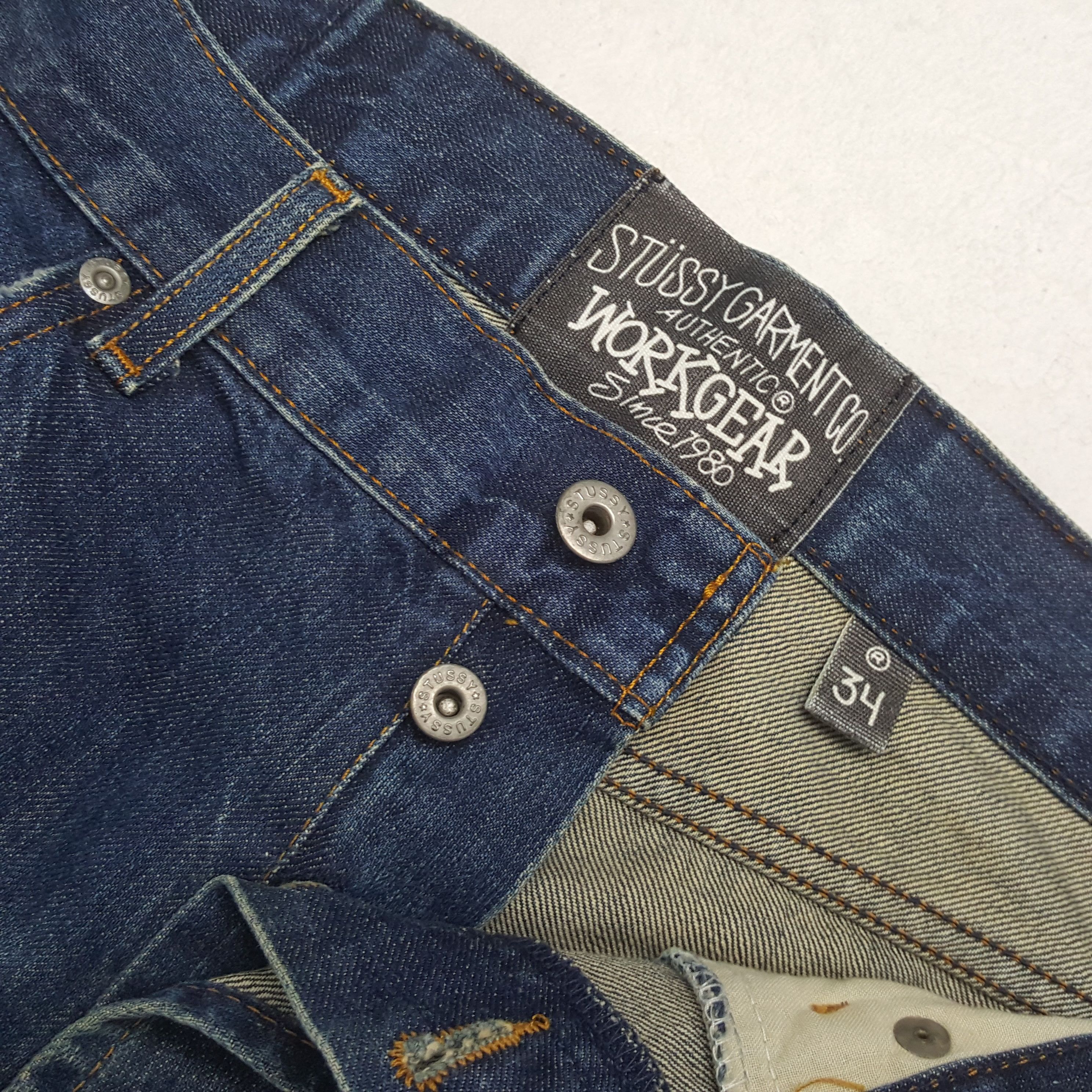 Stussy STUSSY Streetwear Skateboard Custom Art Jeans C297N3 Size US 33 - 12 Thumbnail