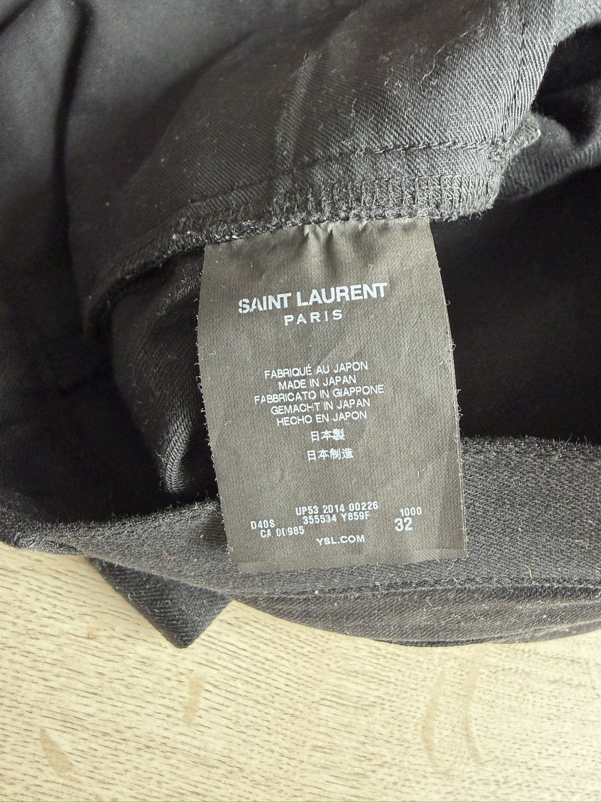 Saint Laurent Paris Saint Laurent d03 black denim Japan Made (hedi era) Size US 32 / EU 48 - 4 Thumbnail