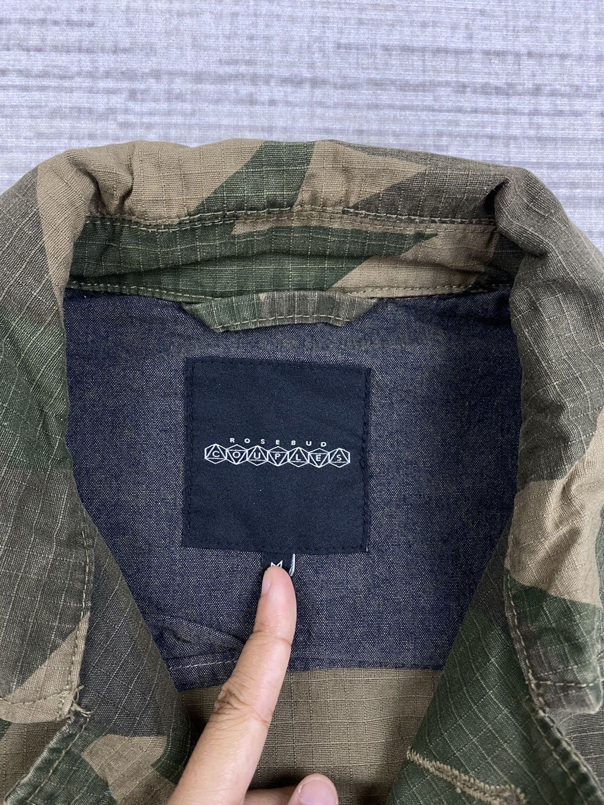 Japanese Brand × Vintage Vintage Rosebud Couples Worker Camo Army Field Style Jacket Size US M / EU 48-50 / 2 - 11 Thumbnail