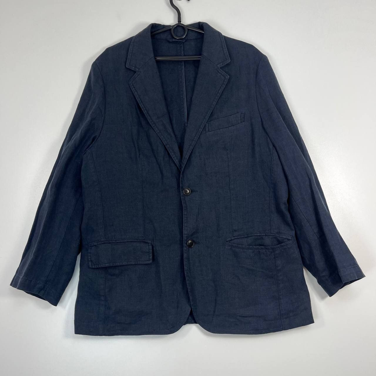 Burberry Burberry London Navy Blue Linen Blazer Size 52 Size US L / EU 52-54 / 3 - 1 Thumbnail