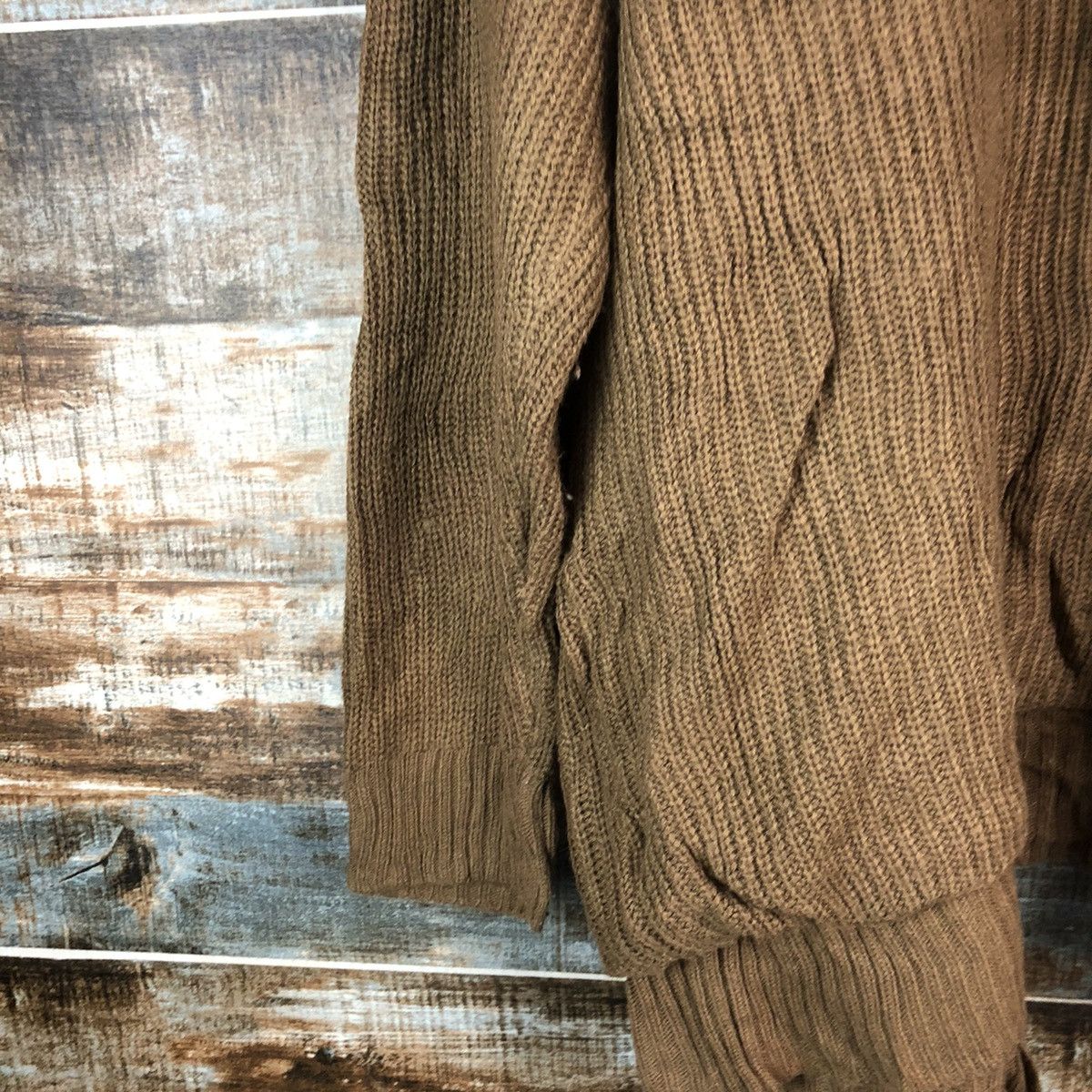 Homespun Knitwear Sugar Spoon Brown vintage japan Cardigan Hoodie #A2352 Size US L / EU 52-54 / 3 - 15 Thumbnail