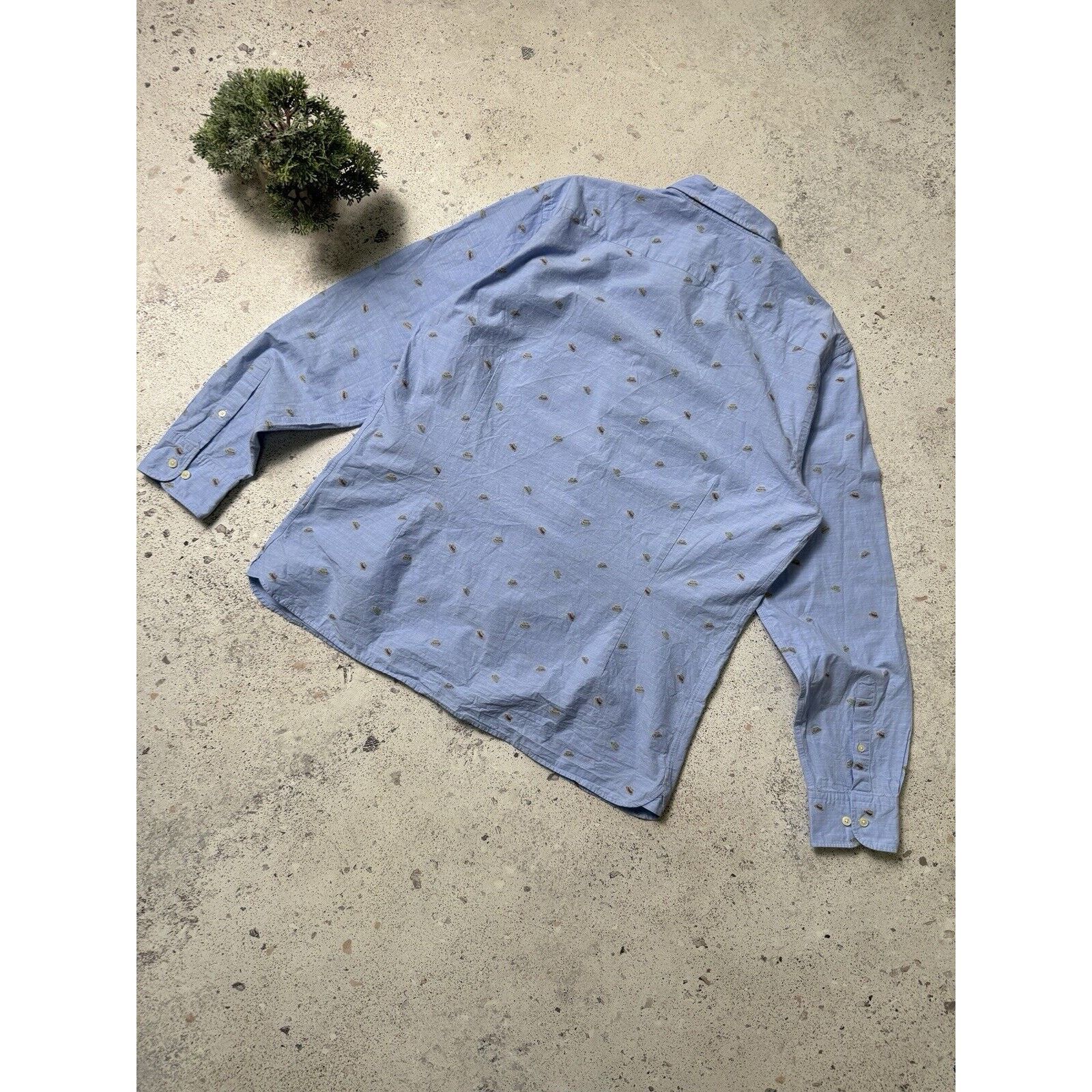 Hackett Hackett London Men Blue Hat Pattern Button Up Shirt Size XXL Size US XXL / EU 58 / 5 - 15 Thumbnail